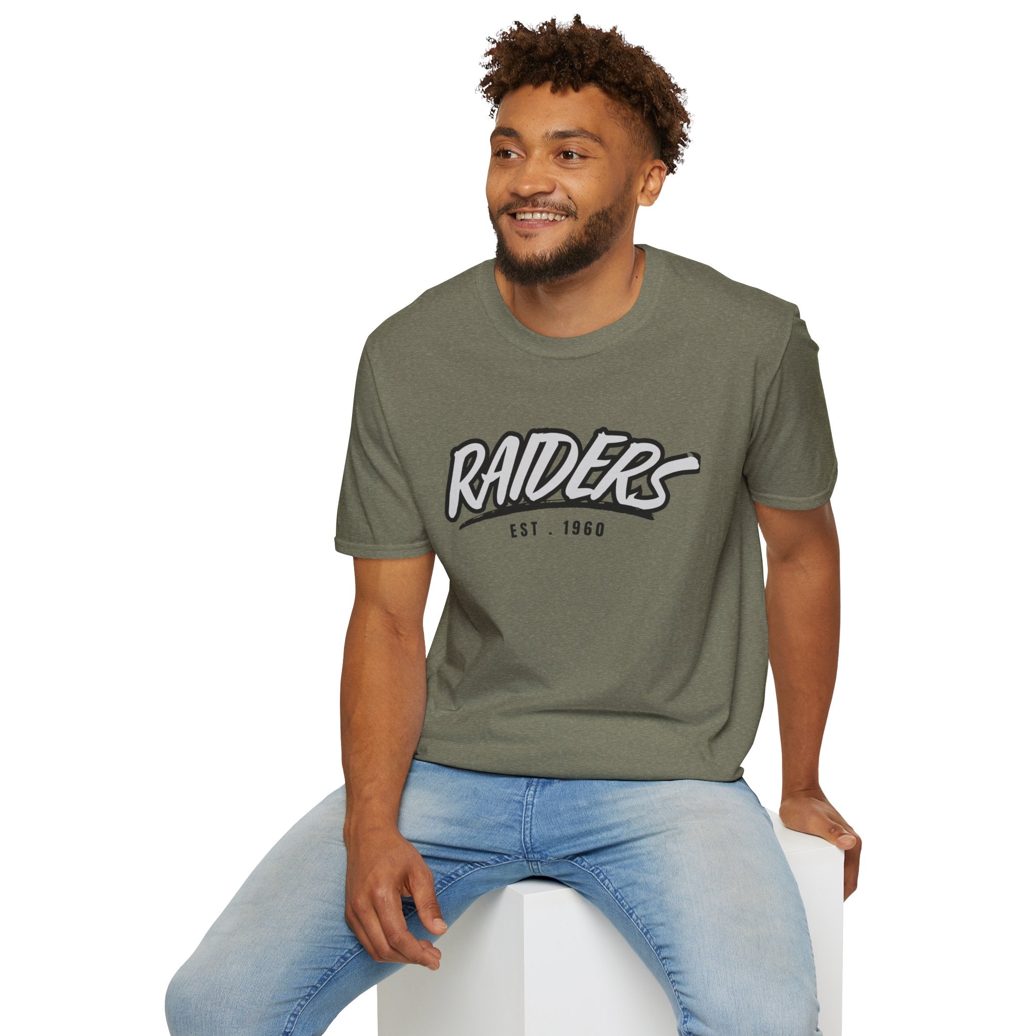 Football Shirt Unisex Softstyle T-Shirt, Football Fan Tee, Team Raiders Football Gift, Sports Fan Apparel, Game Day Shirt