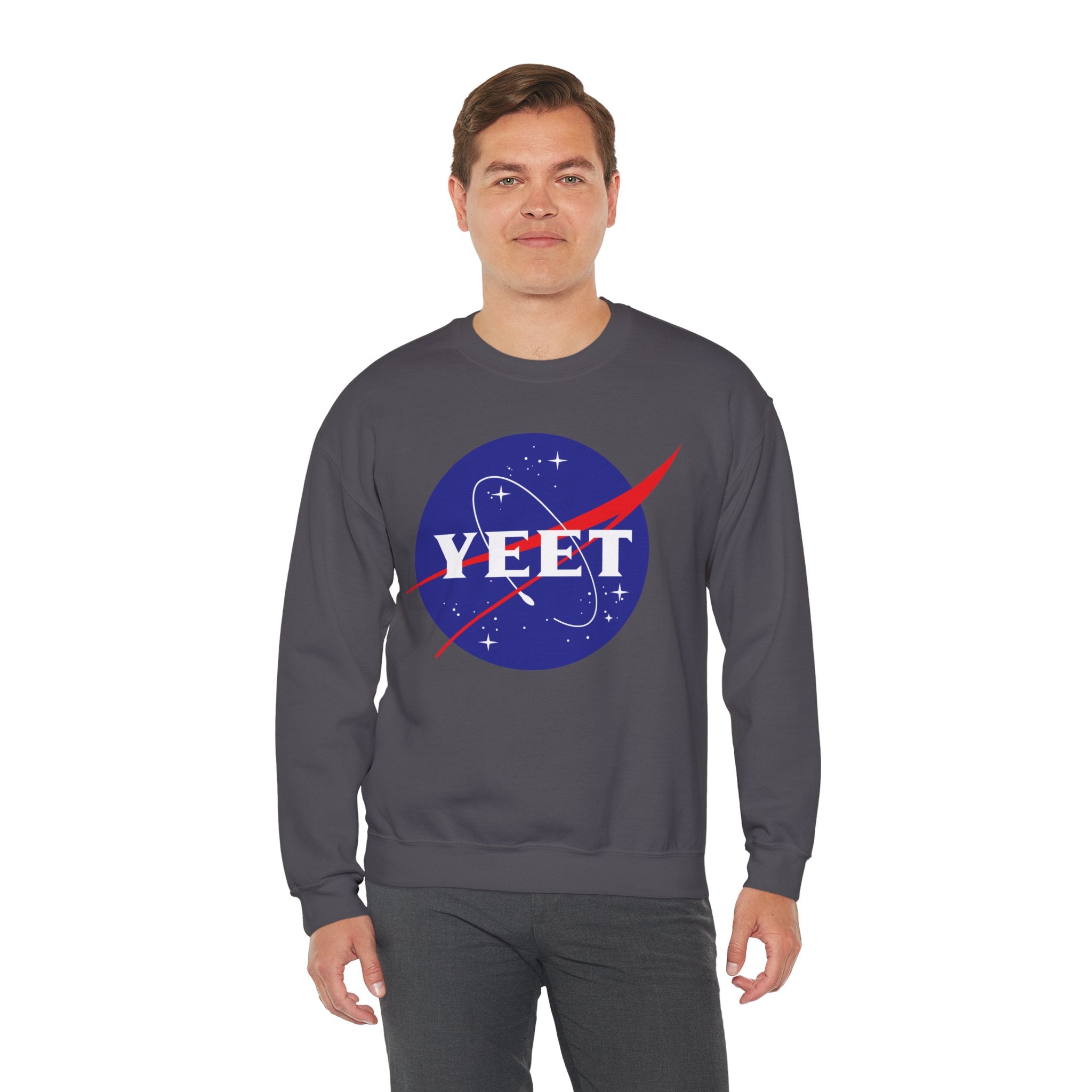 Yeet Nasa Sweatshirt Design, Sports Sweatshirt, Wrestling Fan Unisex Sweatshirt - Gift for Him or Her, Casual Outwear, Heavy Blend Crewneck Sweatshirt
