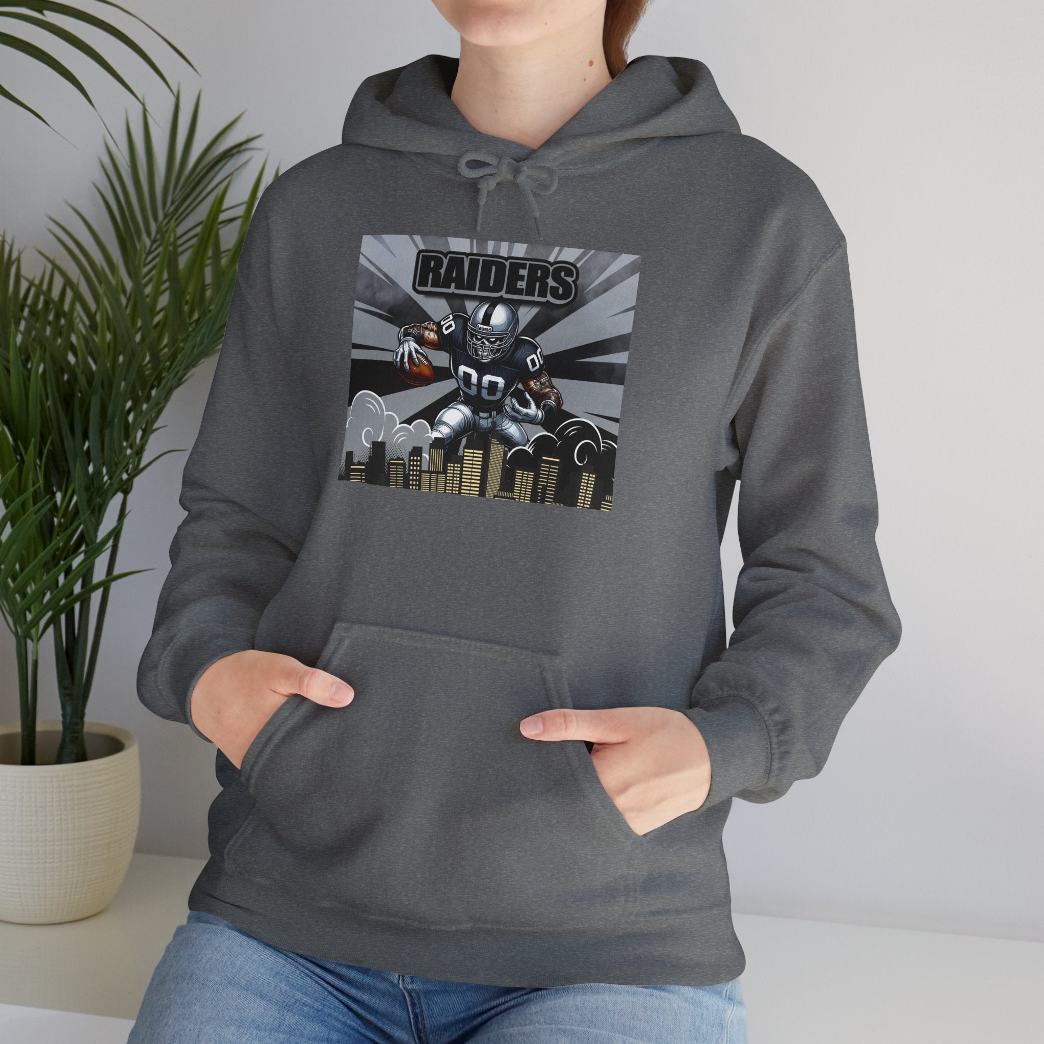 City Warrior Raiders Hoodie, Skyline Power Edition, Touchdown Raiders Hoodie, Unisex Hoodies, Raiders Football Fan Hoodie