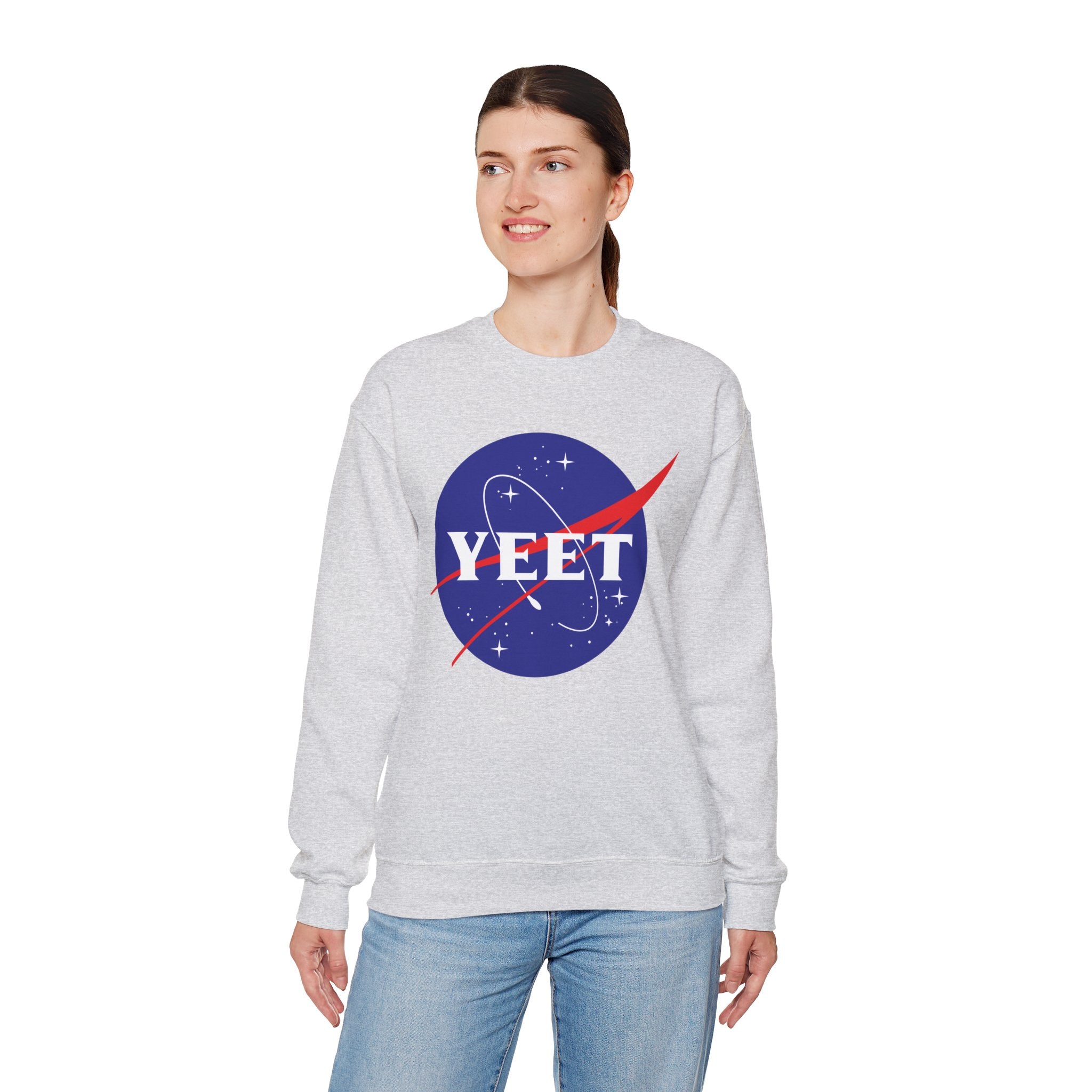 Yeet Nasa Sweatshirt Design, Sports Sweatshirt, Wrestling Fan Unisex Sweatshirt - Gift for Him or Her, Casual Outwear, Heavy Blend Crewneck Sweatshirt