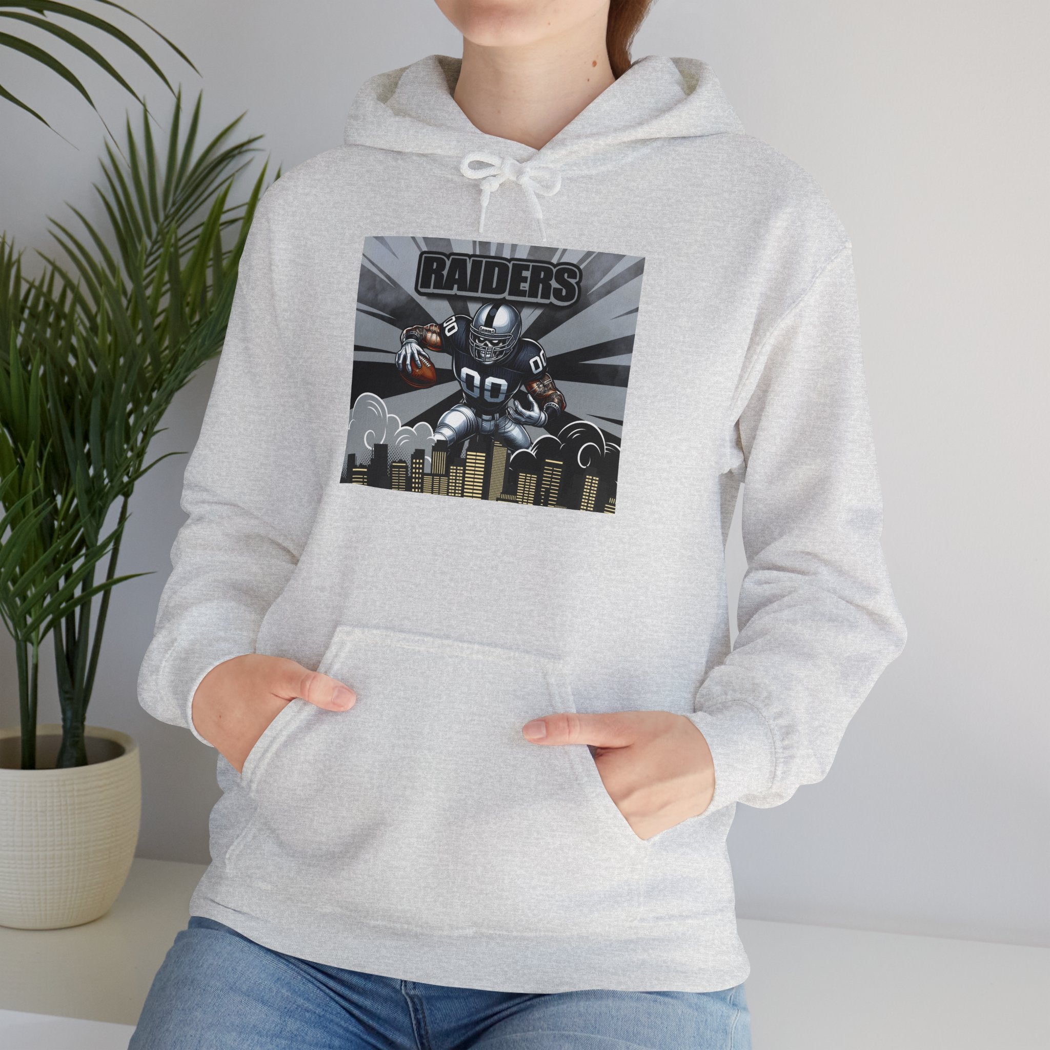 City Warrior Raiders Hoodie, Skyline Power Edition, Touchdown Raiders Hoodie, Unisex Hoodies, Raiders Football Fan Hoodie