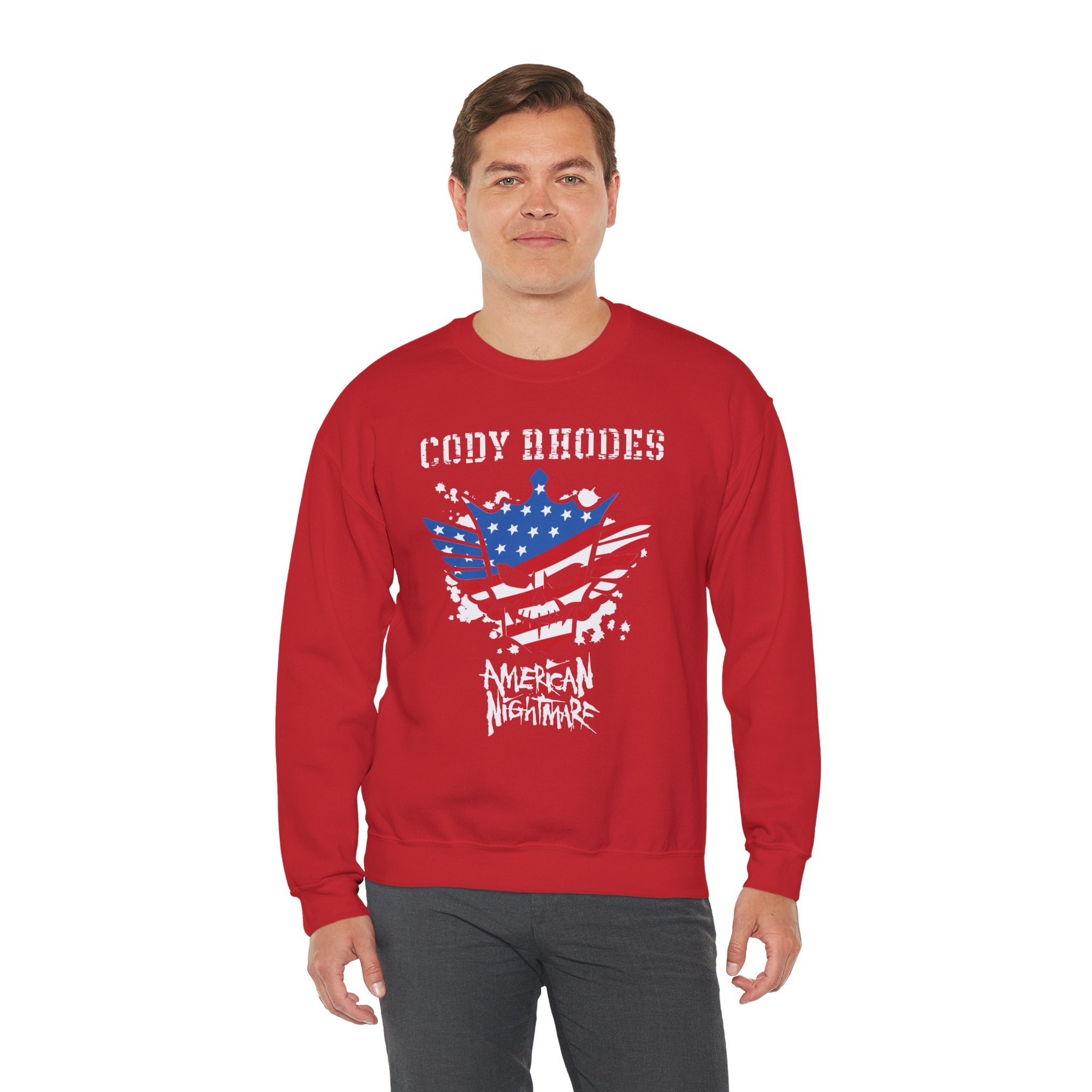 Cody Rhodes American Nightmare, Wrestling Fan Unisex Sweatshirt - Gift for Him or Her, Casual Outwear, Graphic Design, Heavy Blend Sweatshirt