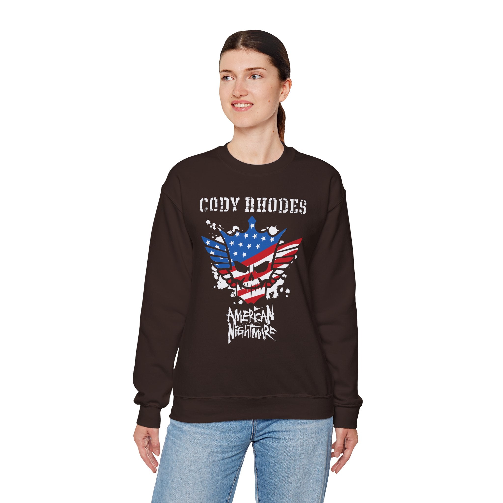 Cody Rhodes American Nightmare, Wrestling Fan Unisex Sweatshirt - Gift for Him or Her, Casual Outwear, Graphic Design, Heavy Blend Sweatshirt
