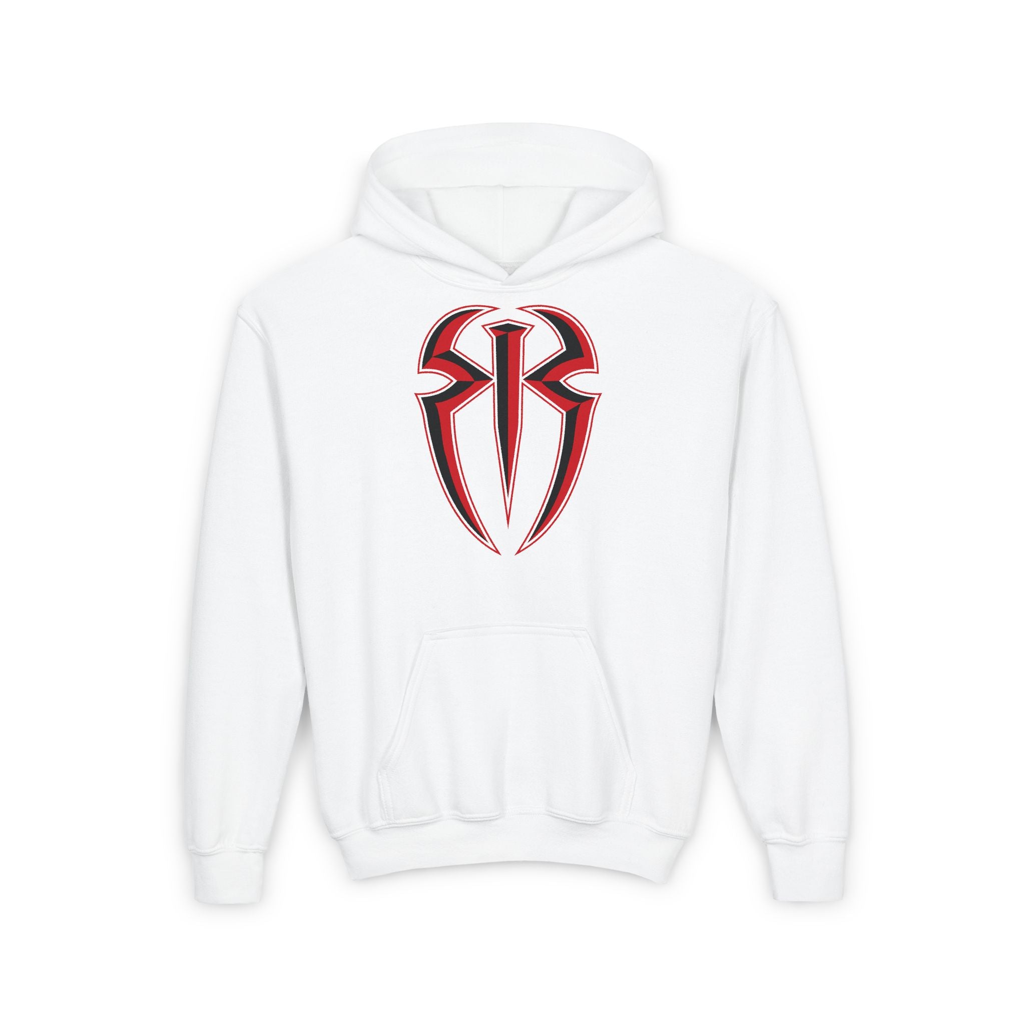 Roman Reigns Black Red Shirt Design, Sports Fan Kids Hoodies - Youth Heavy Blend Hooded Sweatshirt, Unisex, Gift for Her-Him, Casual Outwear