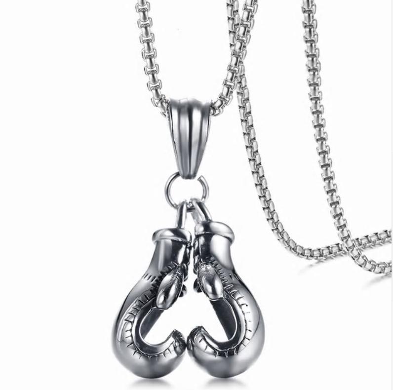 Boxing Gloves Stainless Steel Necklace for Men