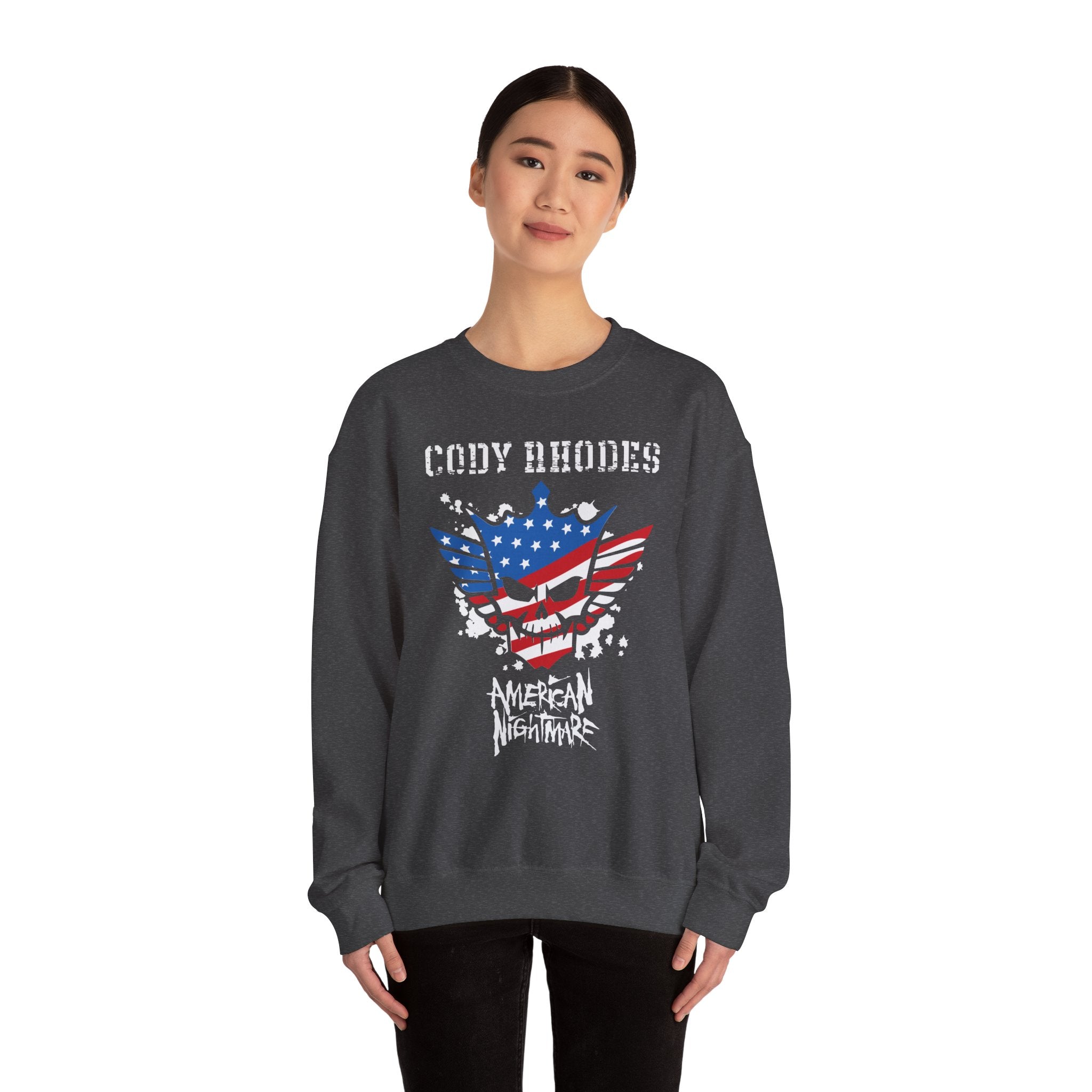 Cody Rhodes American Nightmare, Wrestling Fan Unisex Sweatshirt - Gift for Him or Her, Casual Outwear, Graphic Design, Heavy Blend Sweatshirt