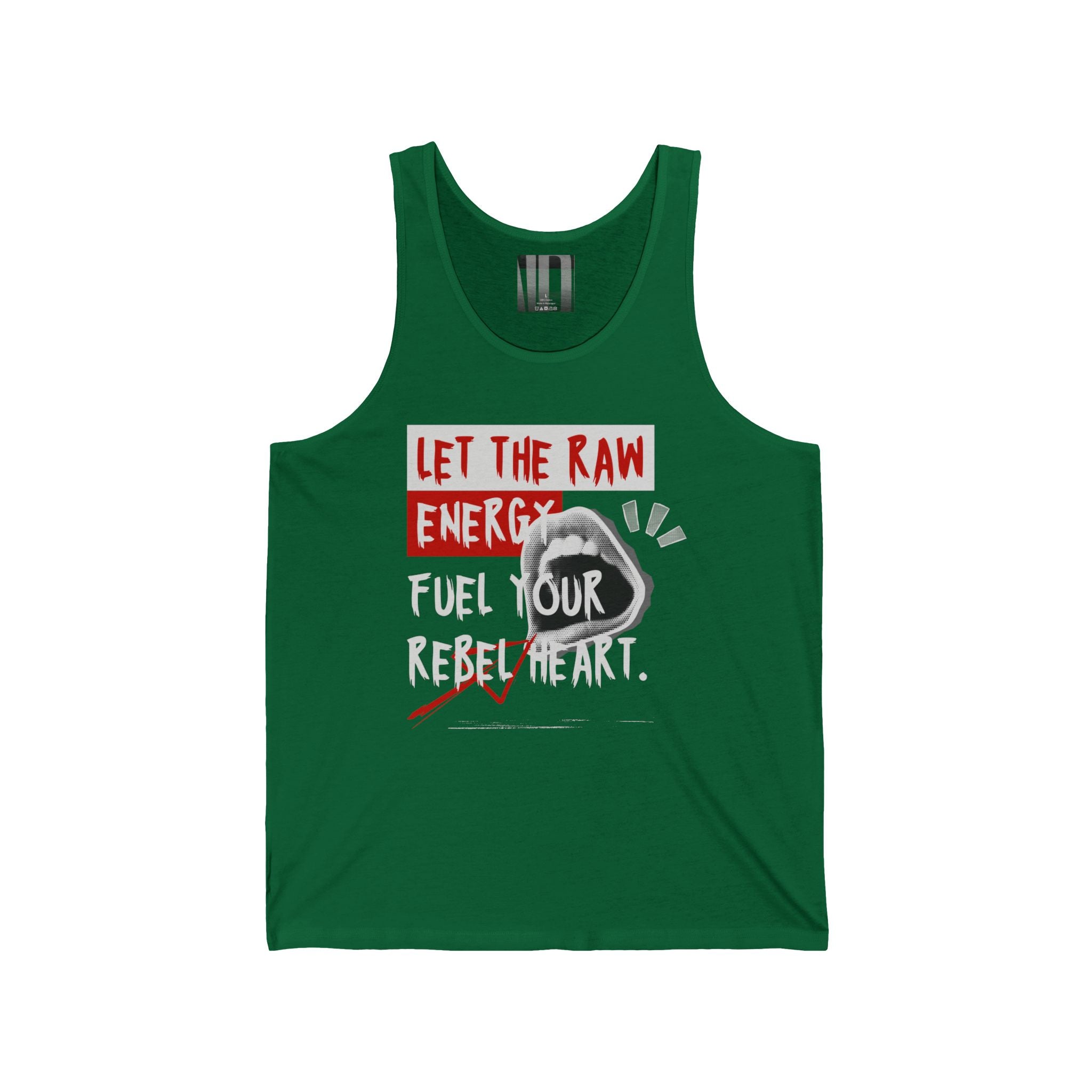 Let The Raw Energy Fuel Your Rebel Heart, Gym Dudes Tank Top, Workout Sleeveless Shirt, Fitness Muscle Tee, Athletic Unisex Jersey Tank, Bodybuilding Tank, Exercise Vest