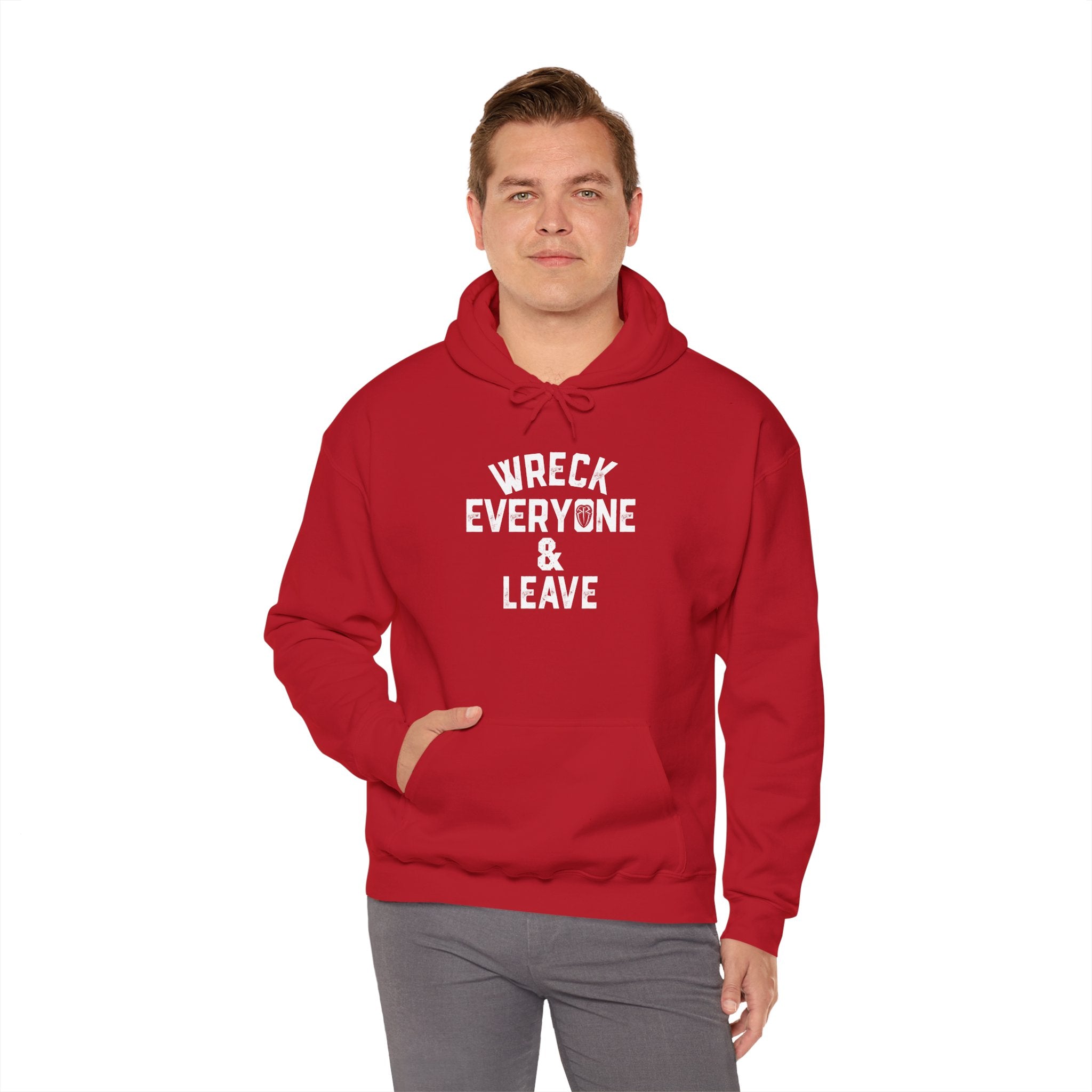 Wreck Everyone and Leave Royal Reigns Hoodies, Pro Wrestling Apparel, Heavy Blend Hoodie, Sports Fan Gift, Graphic Pullover