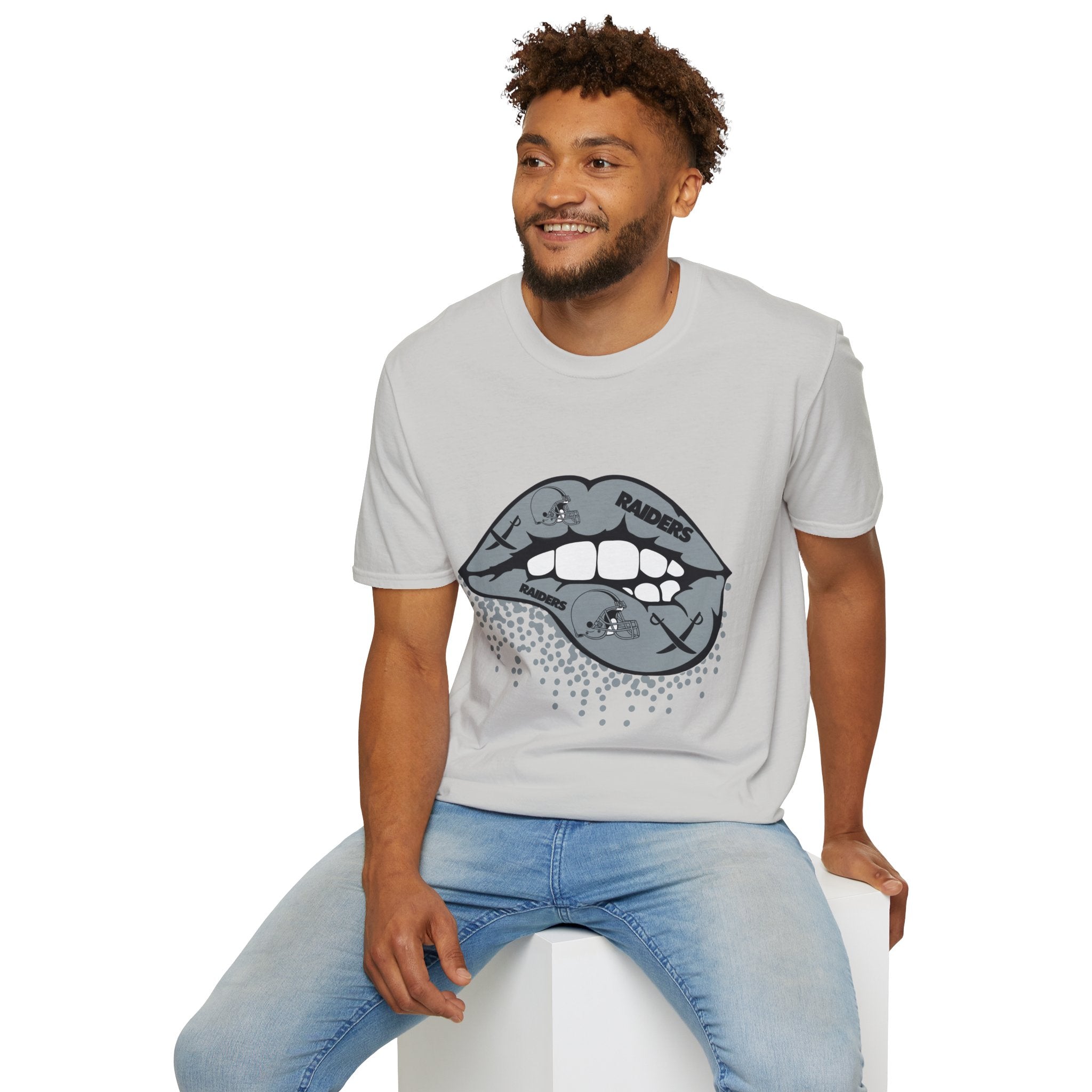 Lip Bite Raiders Unisex T-Shirt -Vintage Inspired Tee, Classic Shirt, Football Fan Shirt, Team Sports Top, Soft Cotton Jersey