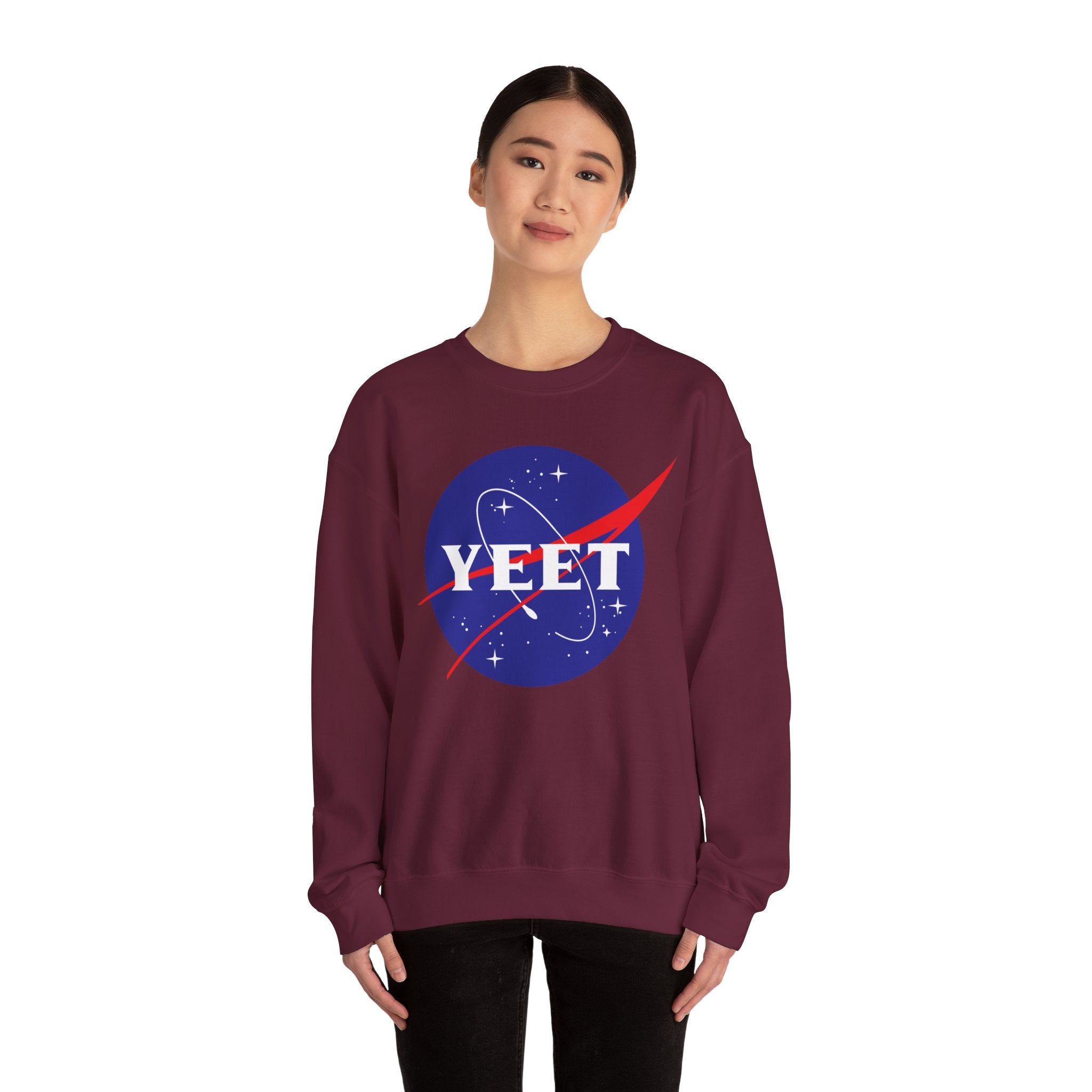 Yeet Nasa Sweatshirt Design, Sports Sweatshirt, Wrestling Fan Unisex Sweatshirt - Gift for Him or Her, Casual Outwear, Heavy Blend Crewneck Sweatshirt