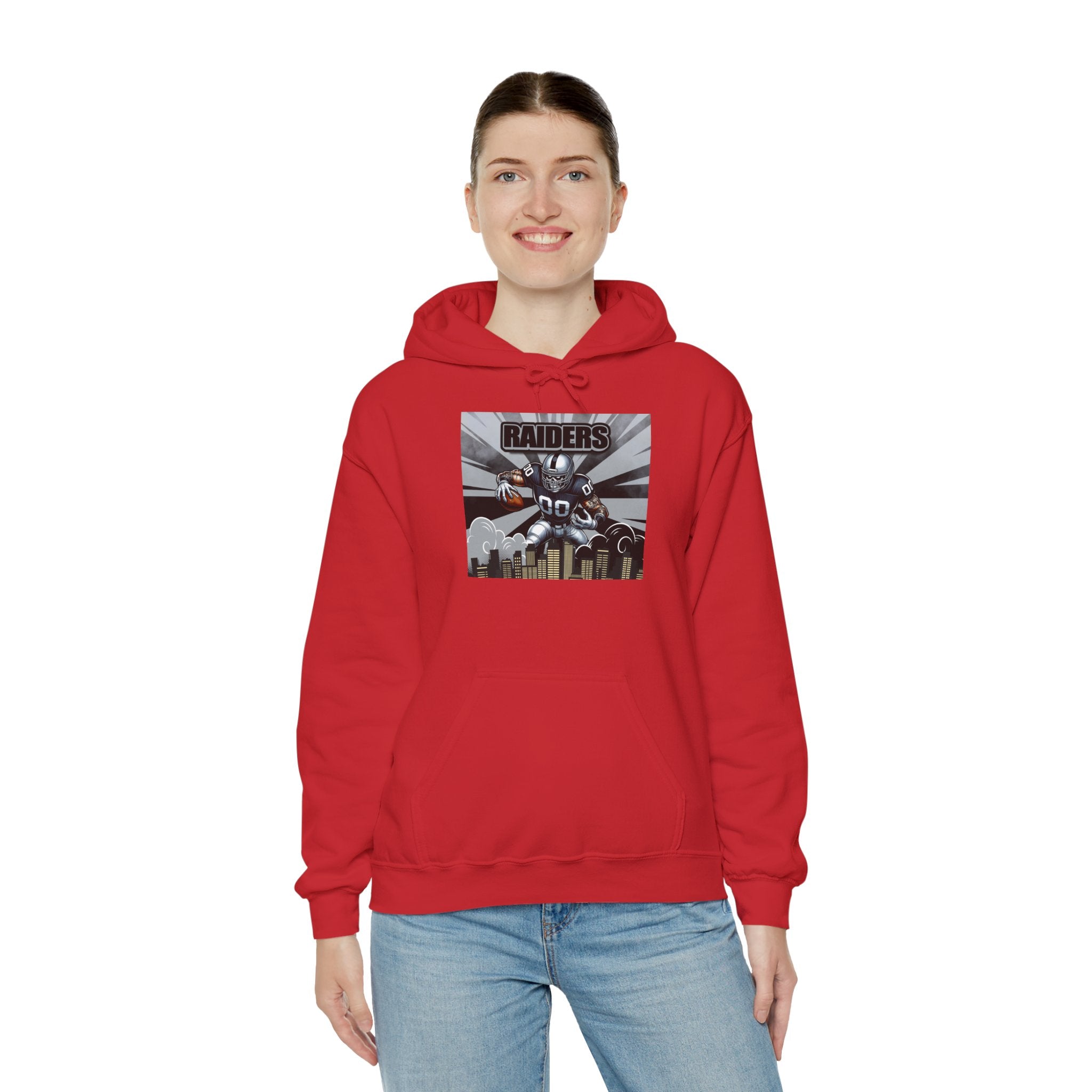 City Warrior Raiders Hoodie, Skyline Power Edition, Touchdown Raiders Hoodie, Unisex Hoodies, Raiders Football Fan Hoodie