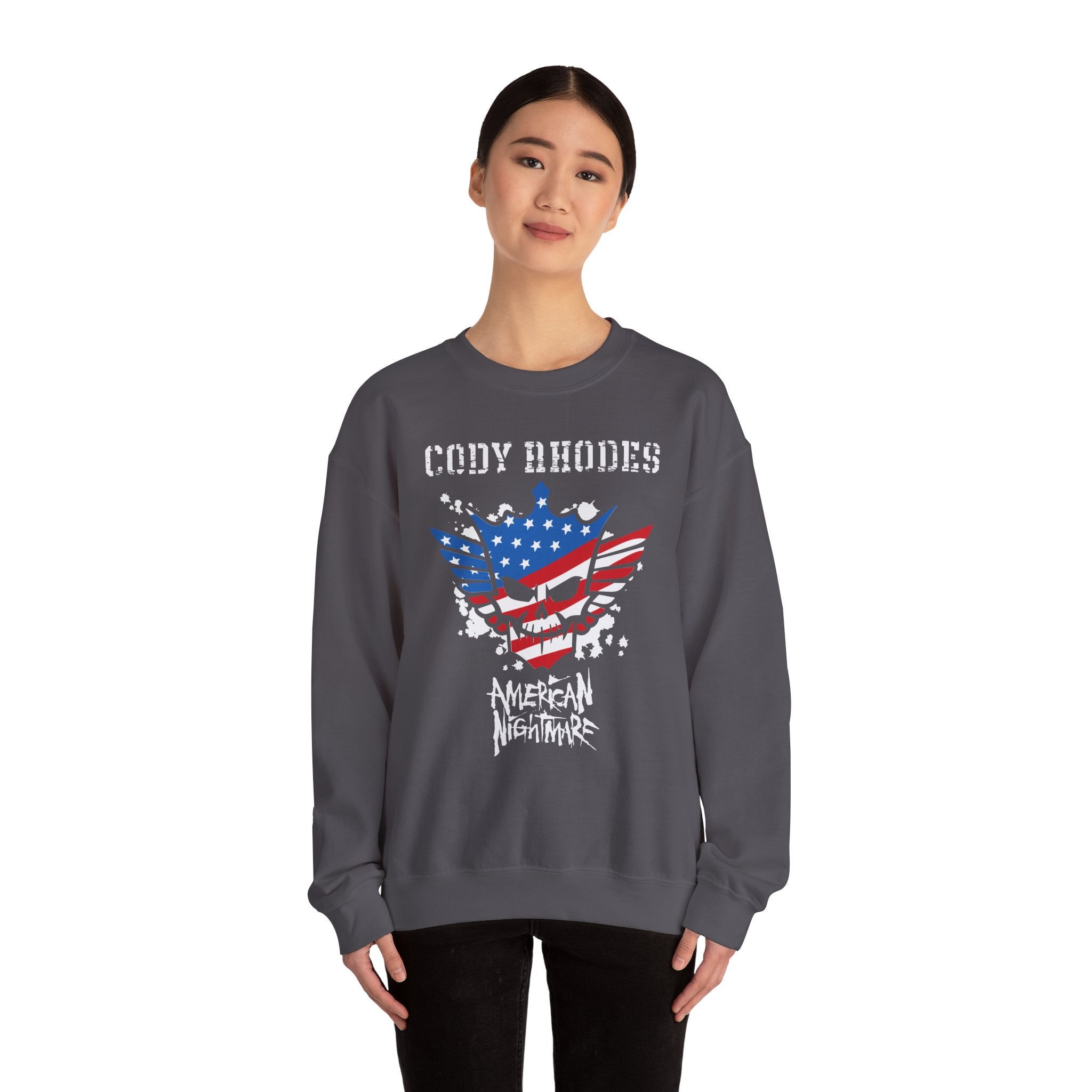 Cody Rhodes American Nightmare, Wrestling Fan Unisex Sweatshirt - Gift for Him or Her, Casual Outwear, Graphic Design, Heavy Blend Sweatshirt