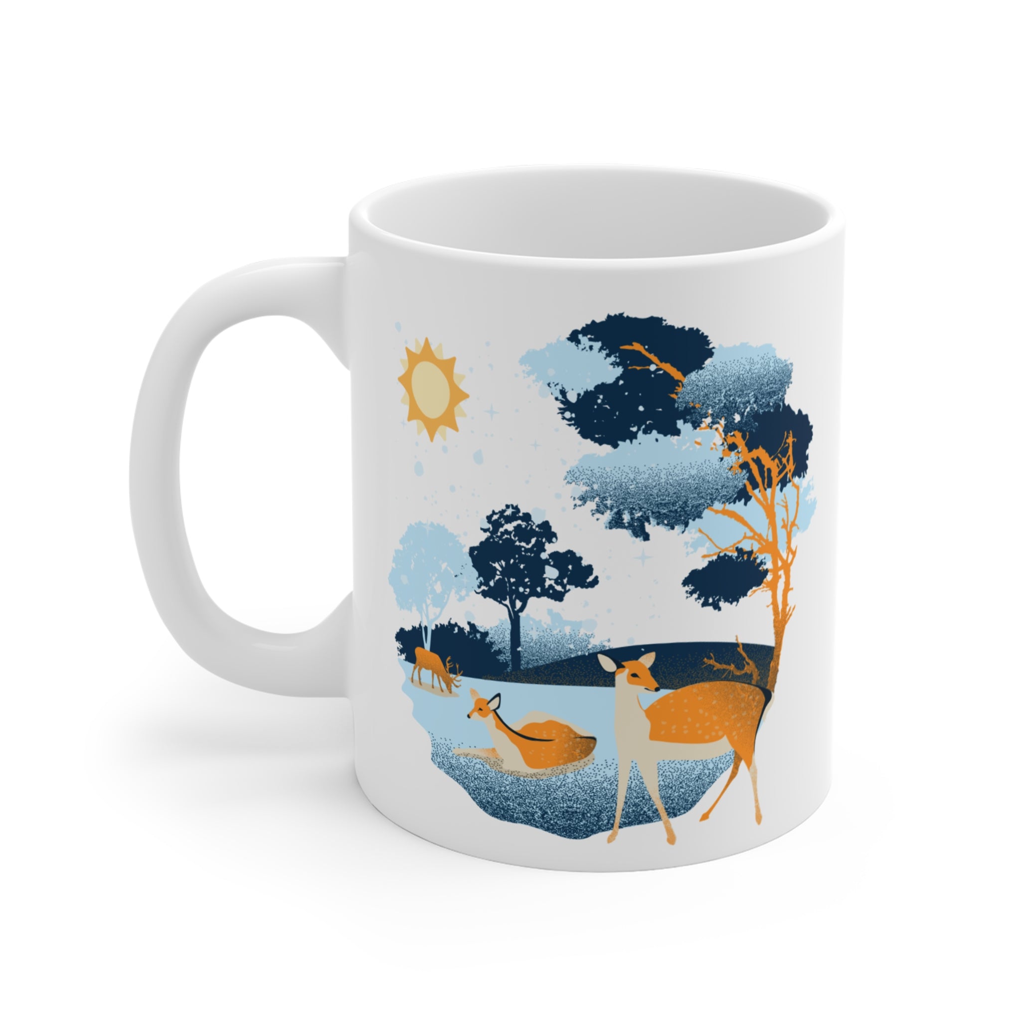 Blue and Oramge Illustration Cute Mug design | Perfect gift Idea