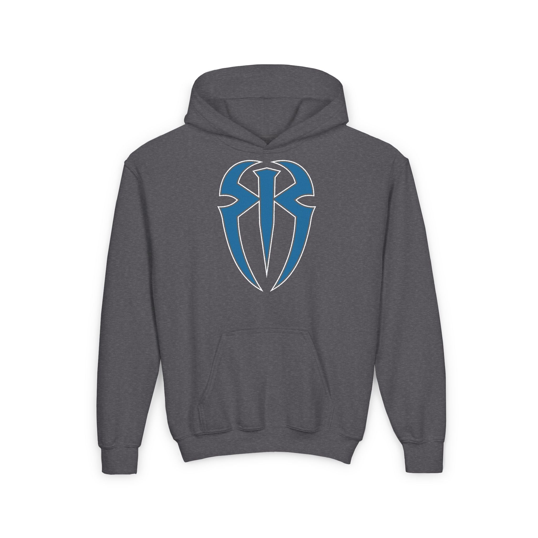 Roman Reigns All Blue Shirt Design, Sports Fan Kids Hoodies - Youth Heavy Blend Hooded Sweatshirt, Unisex, Gift for Her-Him, Casual Outwear