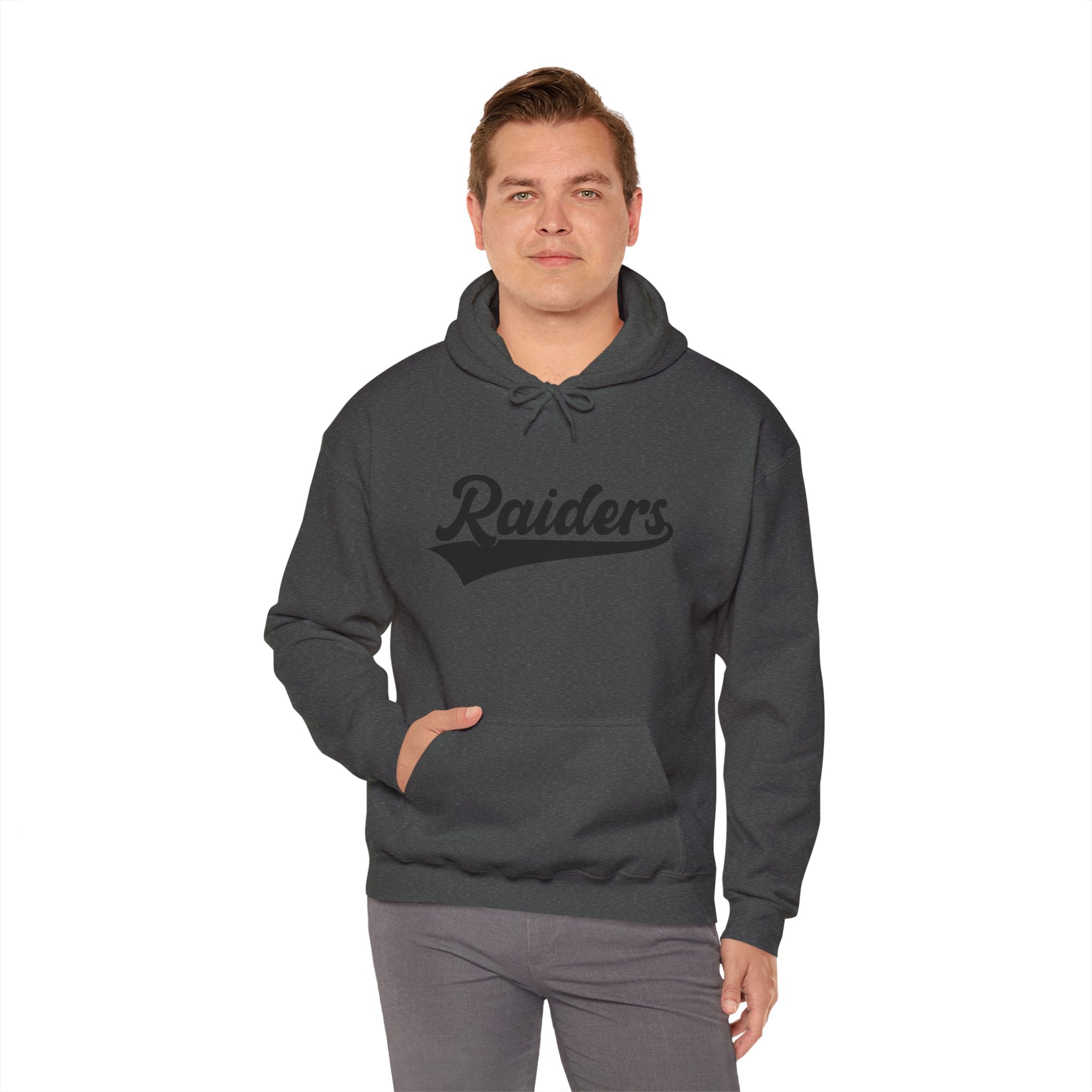 Pure Black Raiders Hoodie - Legendary Fanwear, Football Raiders Hoodie, Bold and Dominant, Ultimate Game-Day Gear, Football