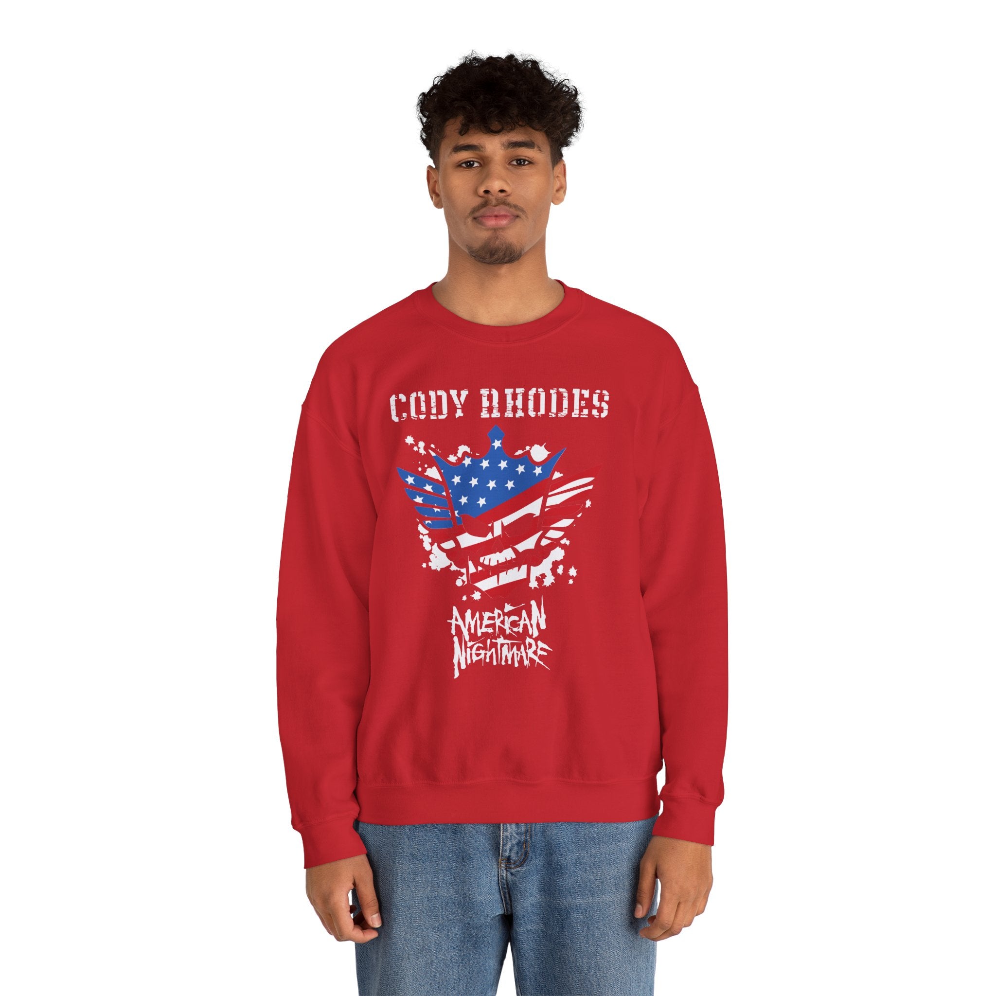 Cody Rhodes American Nightmare, Wrestling Fan Unisex Sweatshirt - Gift for Him or Her, Casual Outwear, Graphic Design, Heavy Blend Sweatshirt