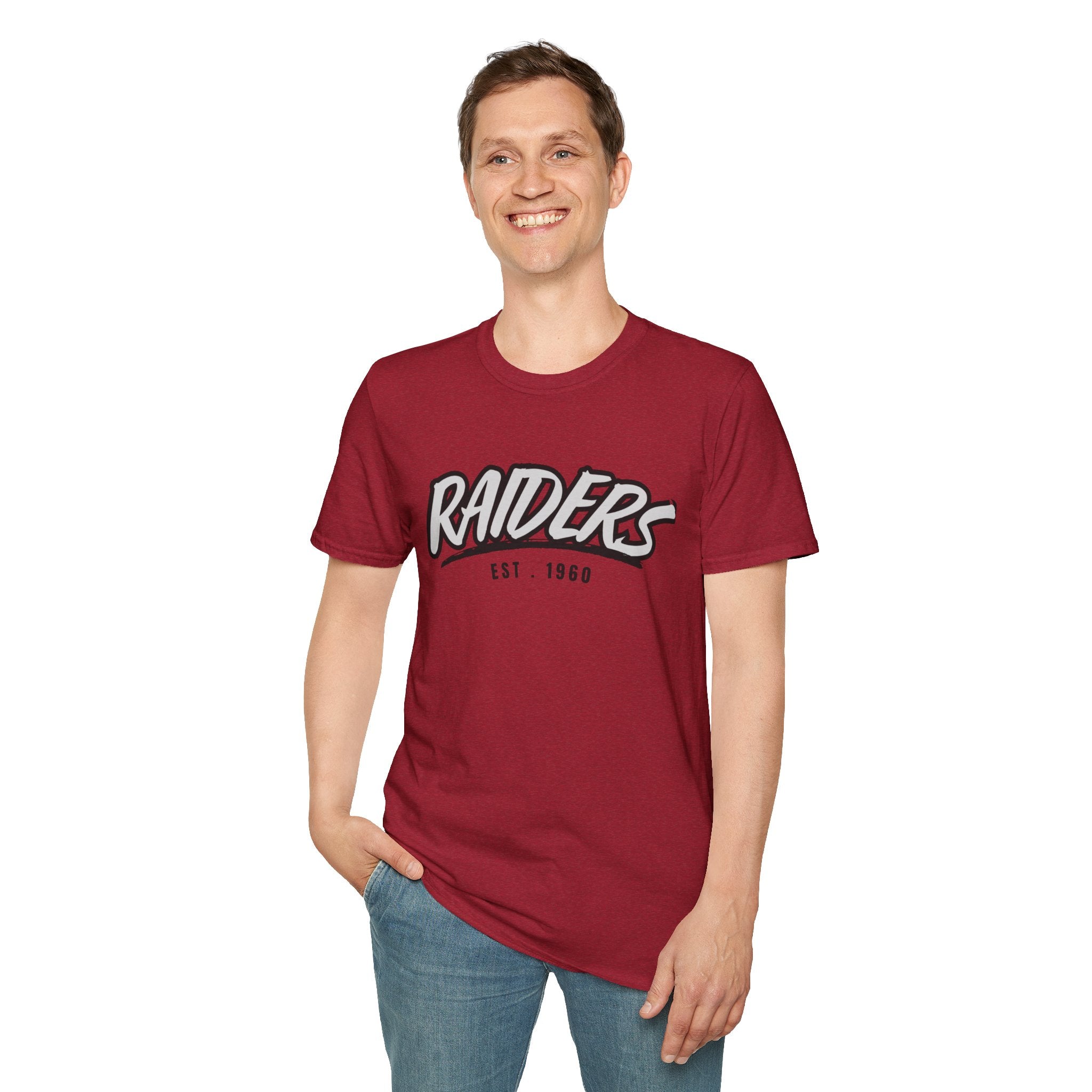Football Shirt Unisex Softstyle T-Shirt, Football Fan Tee, Team Raiders Football Gift, Sports Fan Apparel, Game Day Shirt