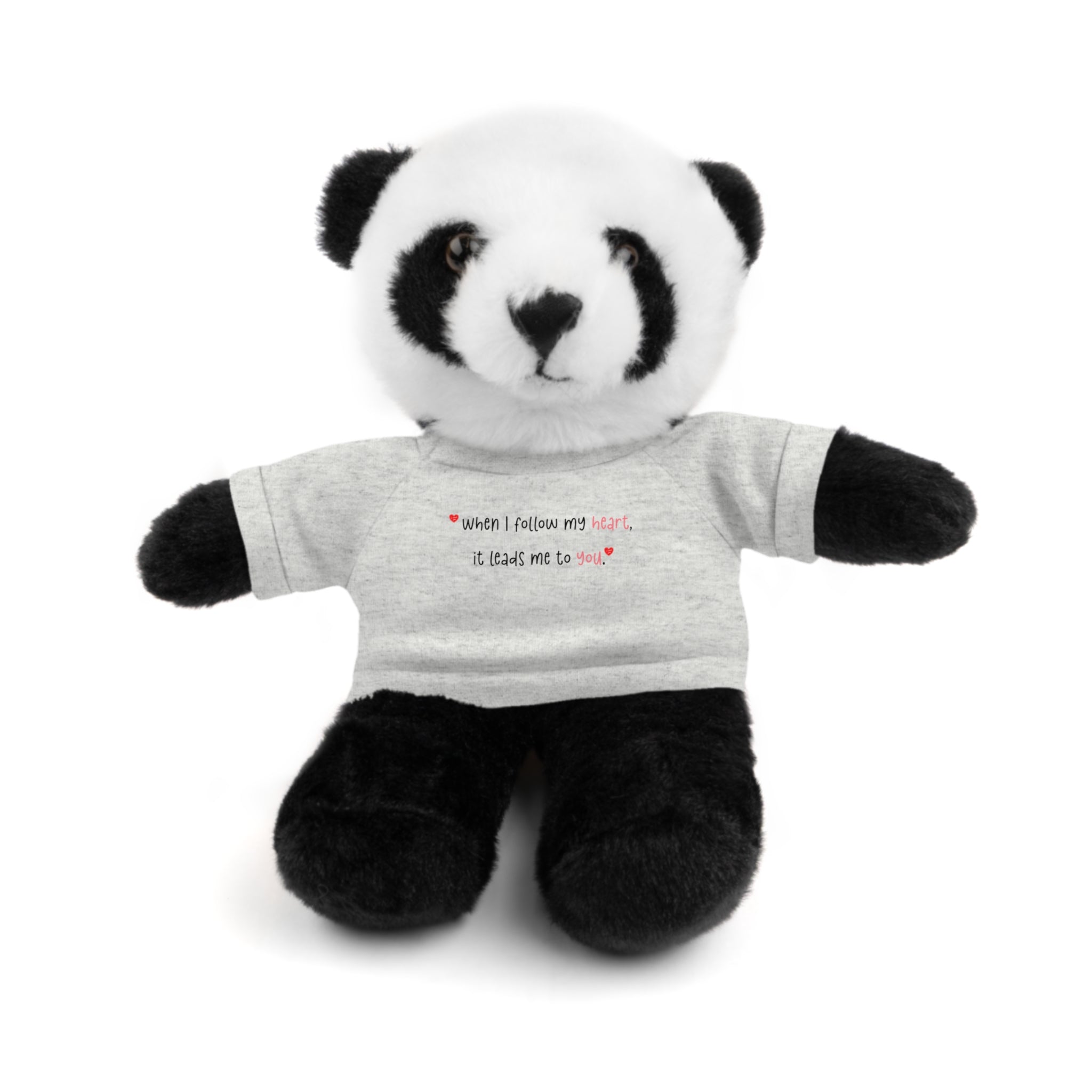 Panda Plushies, I Love You, Stuffed Animals Shirt Printed, Suitable for Soft Valentine's Day Gift Plush Bear Toy