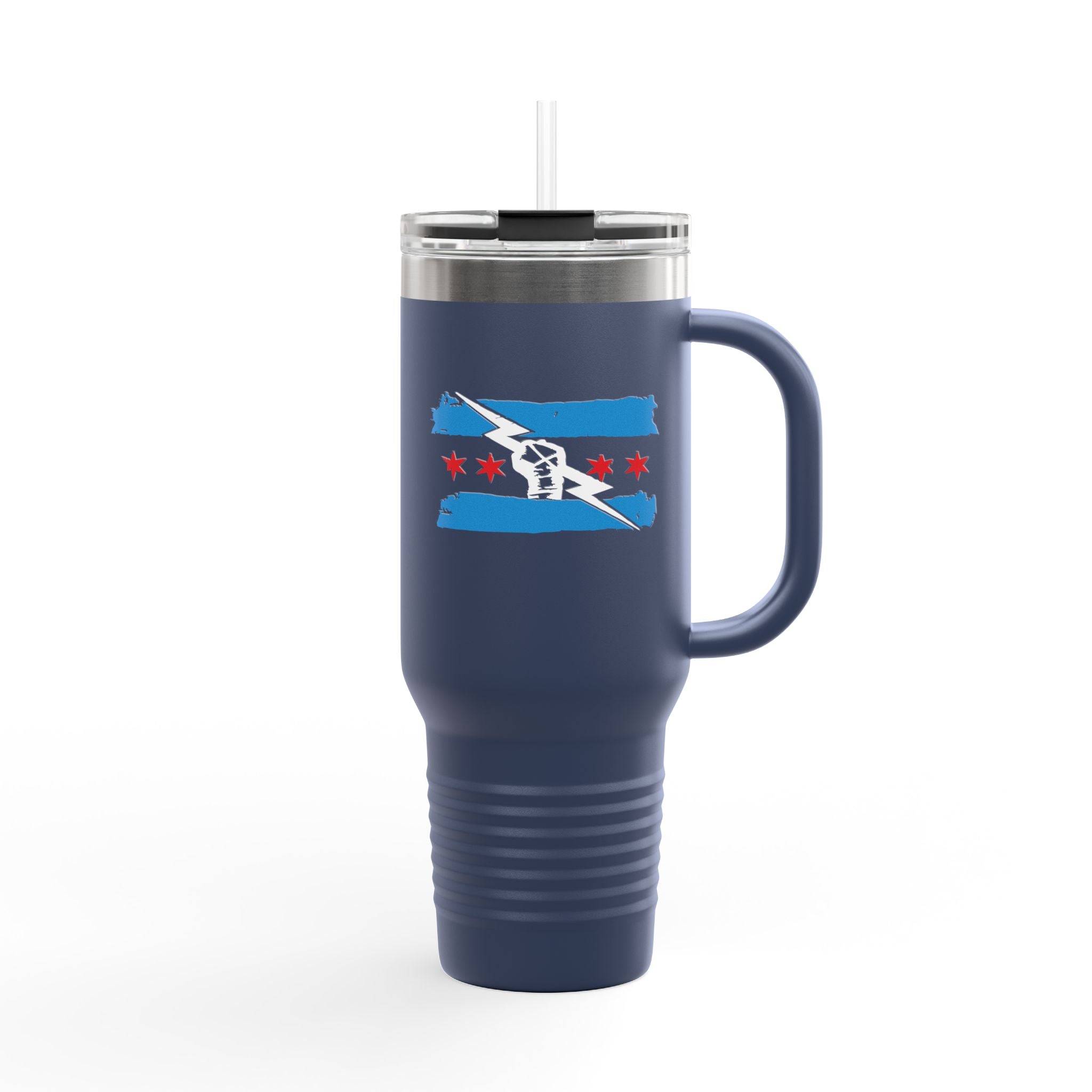 CM Punk Fag Blue-Red-White Graphic Design, Insulated Travel Mug, Gift for Her Gift for Him - 40oz, Gift for Her, Gift for Him
