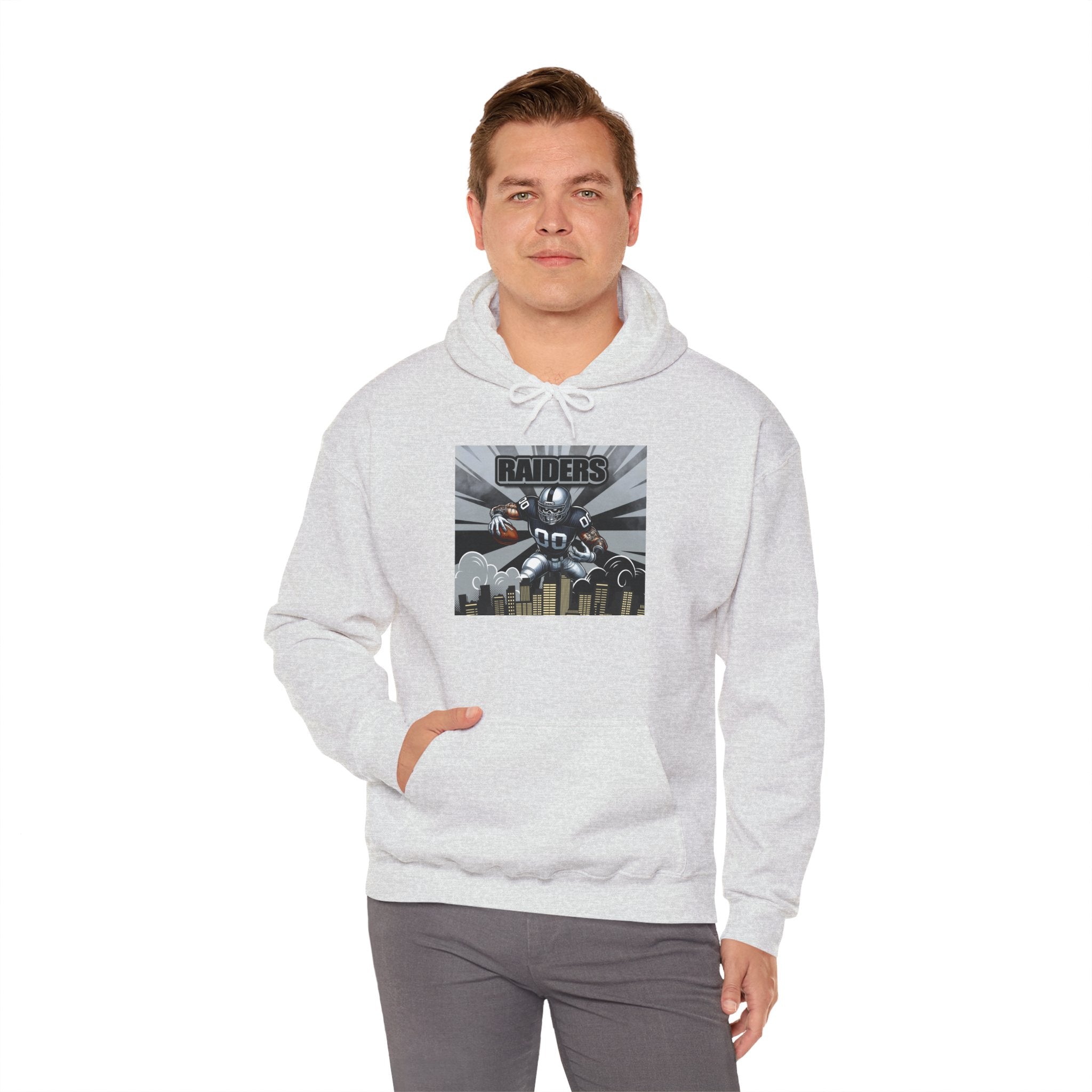 City Warrior Raiders Hoodie, Skyline Power Edition, Touchdown Raiders Hoodie, Unisex Hoodies, Raiders Football Fan Hoodie