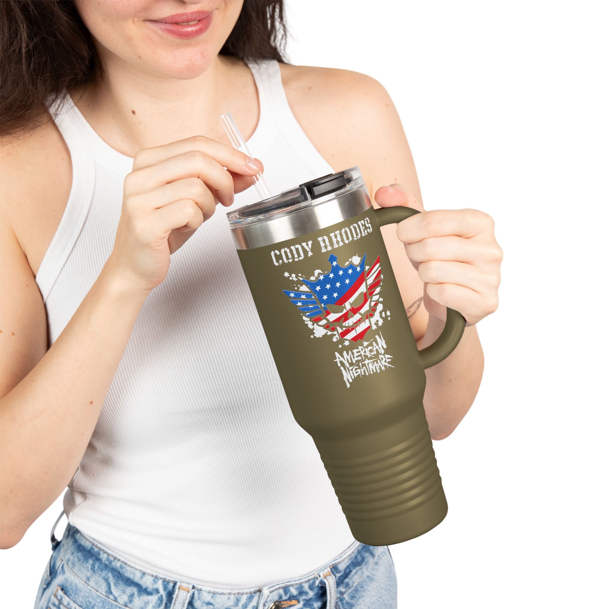 Cody Rhodes American Nightmare Graphic Design, Insulated Travel Mug, Gift for Her Gift for Him - 40oz, Gift for Her, Gift for Him