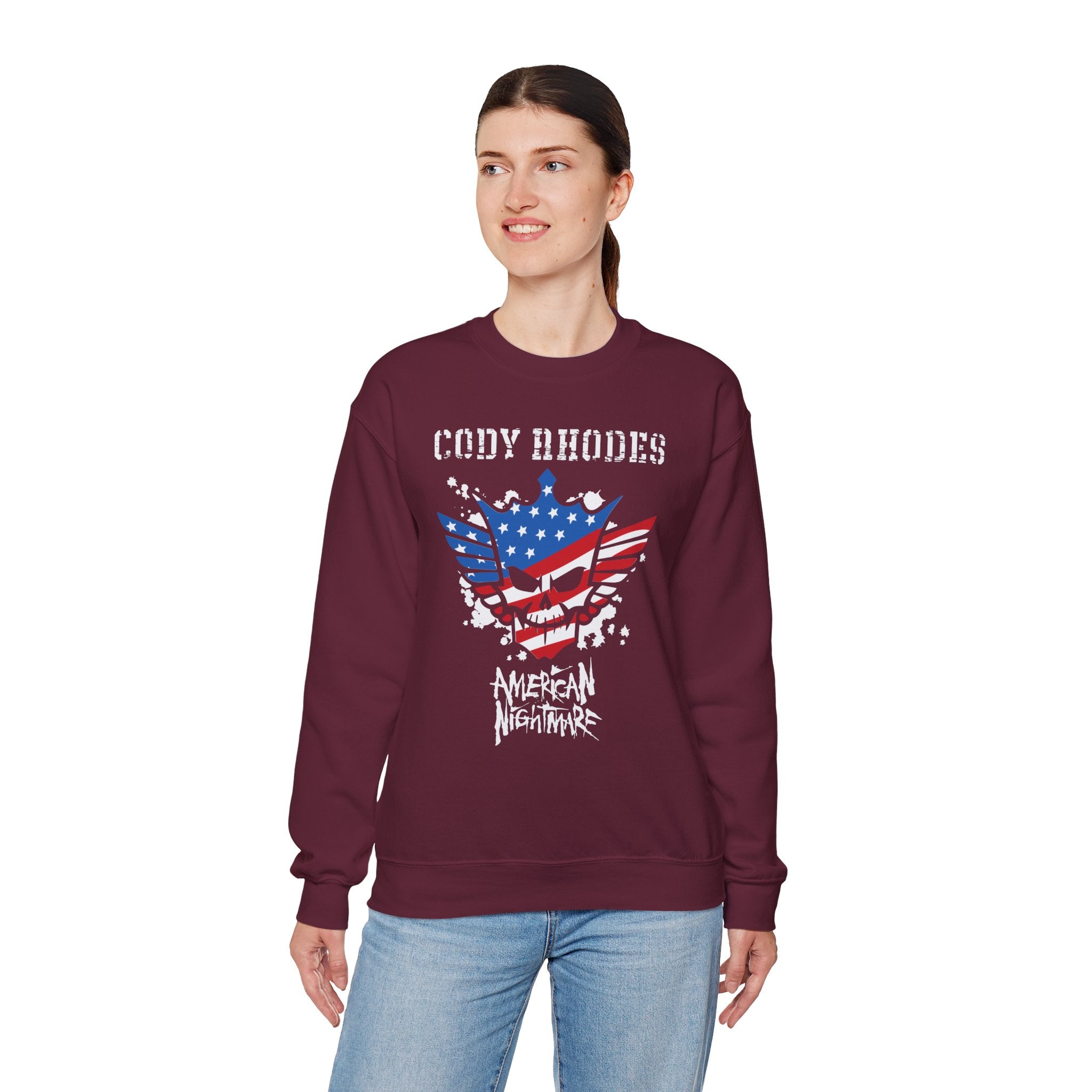 Cody Rhodes American Nightmare, Wrestling Fan Unisex Sweatshirt - Gift for Him or Her, Casual Outwear, Graphic Design, Heavy Blend Sweatshirt
