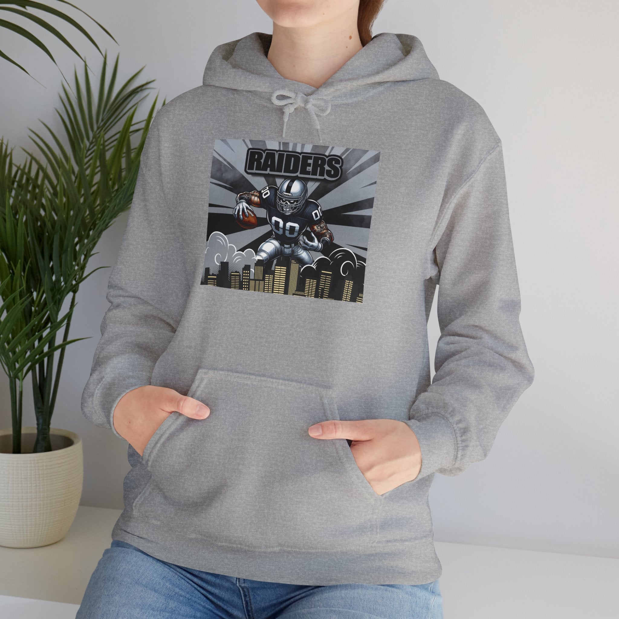 City Warrior Raiders Hoodie, Skyline Power Edition, Touchdown Raiders Hoodie, Unisex Hoodies, Raiders Football Fan Hoodie