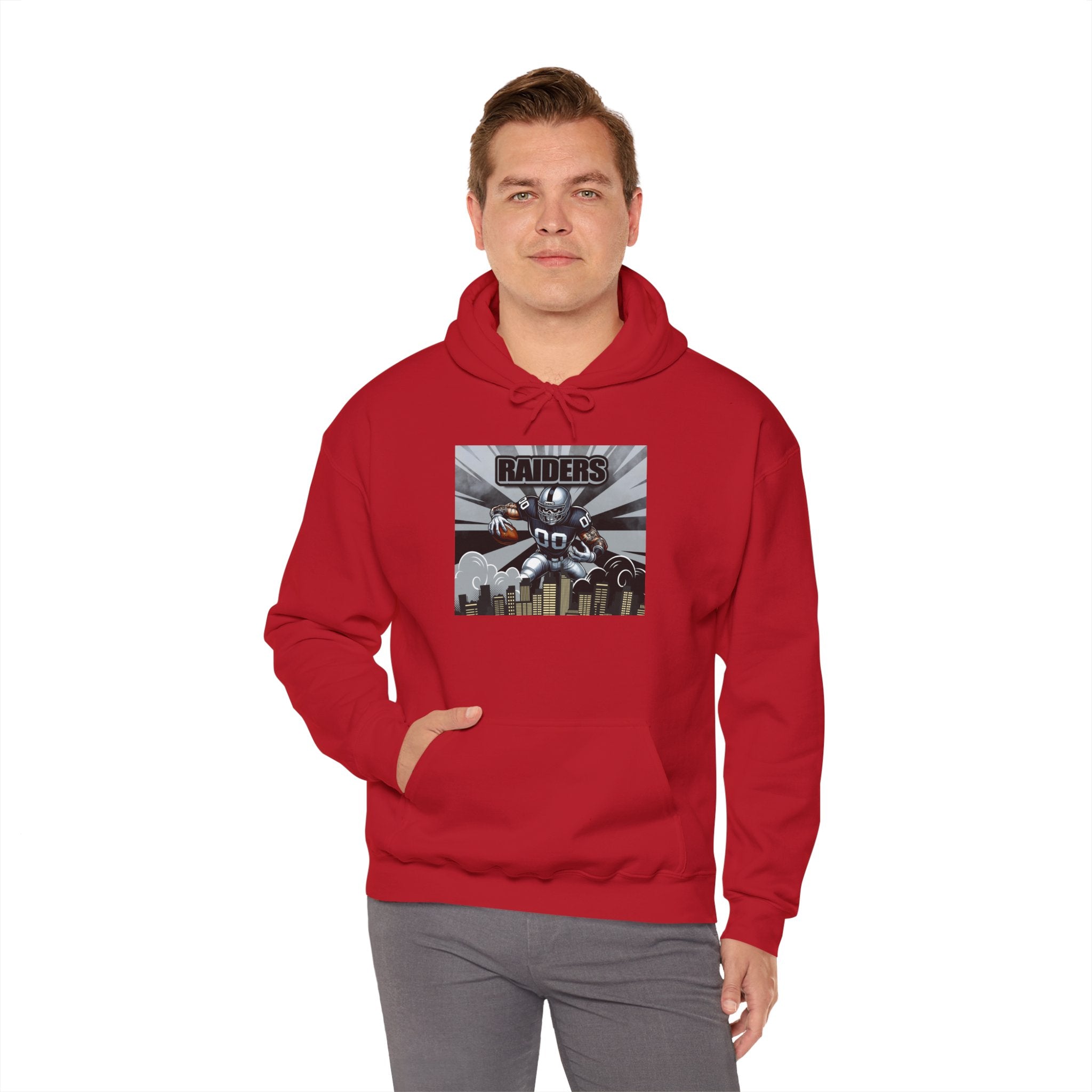 City Warrior Raiders Hoodie, Skyline Power Edition, Touchdown Raiders Hoodie, Unisex Hoodies, Raiders Football Fan Hoodie