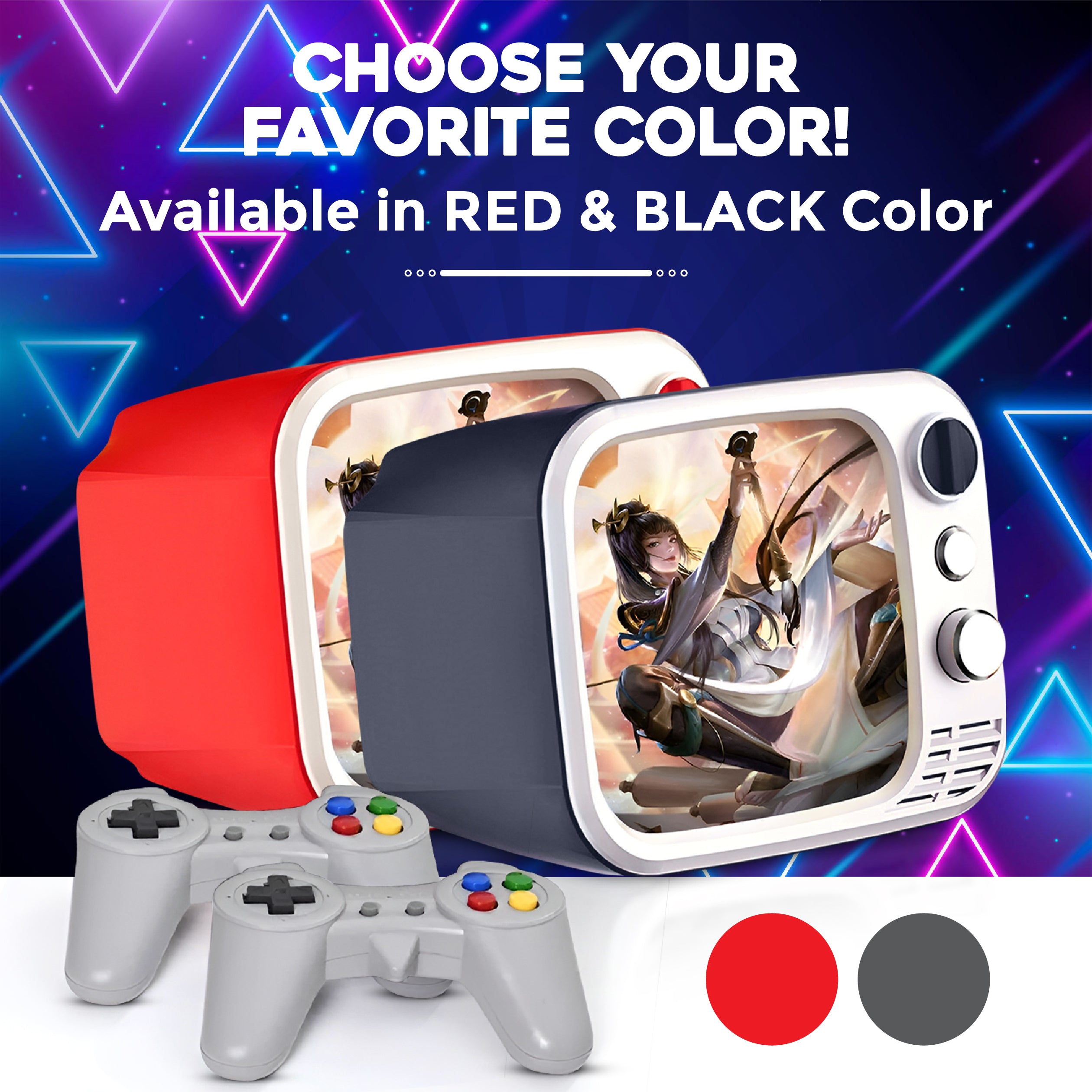 Tiny Arcade TV 3.5" Mini Retro Game - Two Player Playable TV Console & w/ Real Gameplay & Sound - 700+ Classic Video Games (Gray)