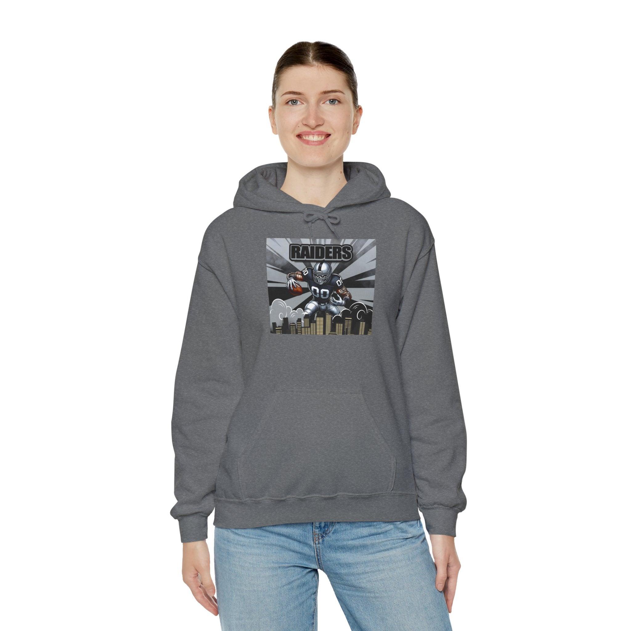 City Warrior Raiders Hoodie, Skyline Power Edition, Touchdown Raiders Hoodie, Unisex Hoodies, Raiders Football Fan Hoodie