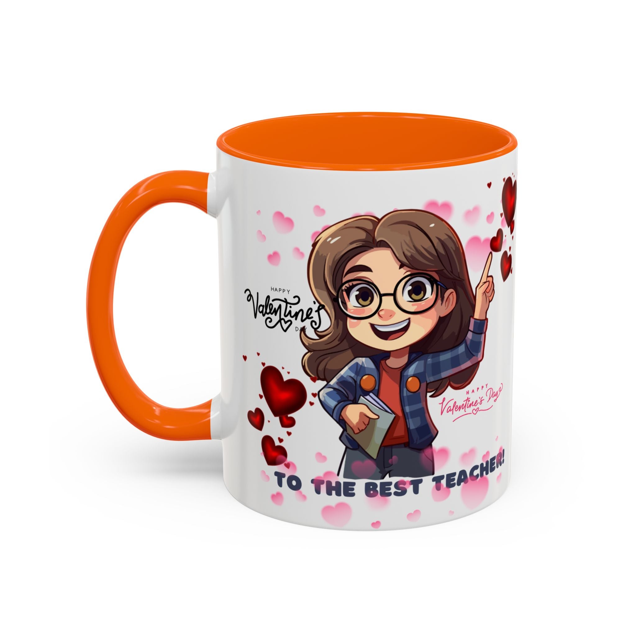 Teachers Gift Valentine's Design, Holiday Drinkware, Valentines, Christmas Birthday Gifts for Teachers, Coffee Mug for Teacher Valentines Day,