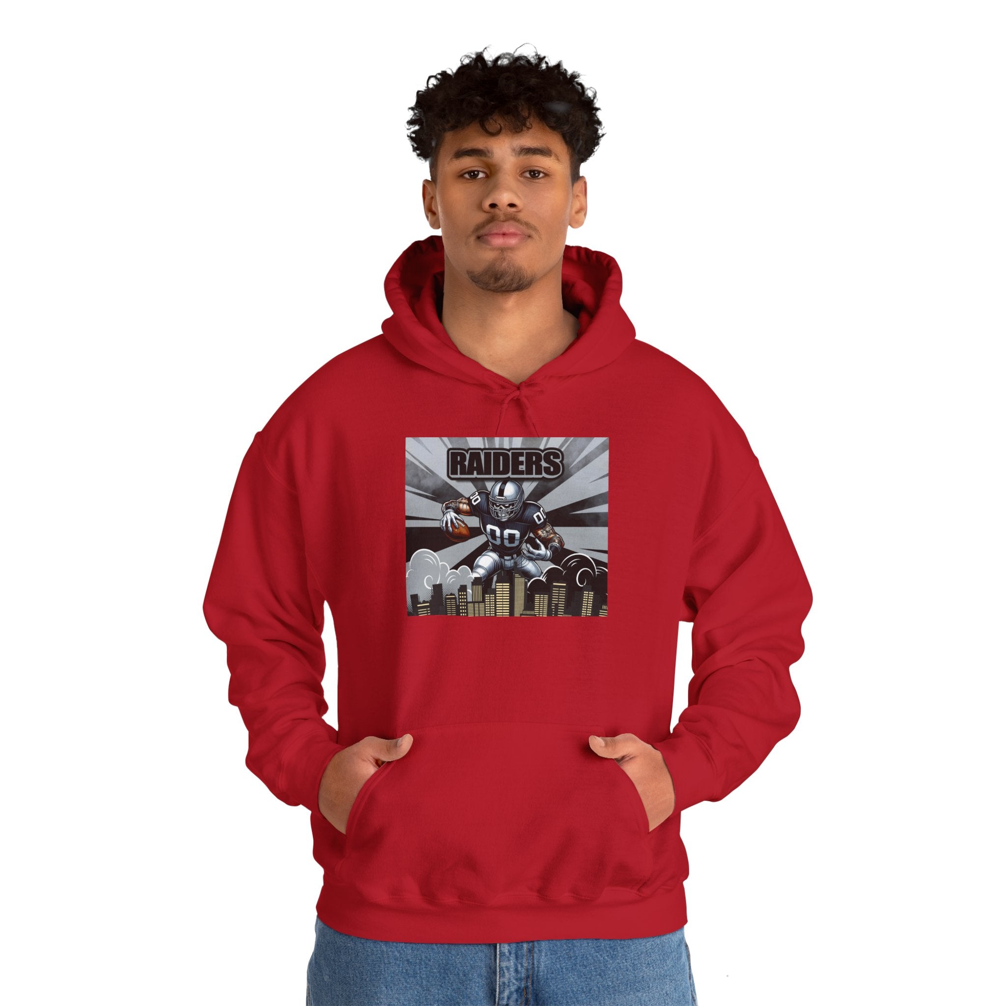 City Warrior Raiders Hoodie, Skyline Power Edition, Touchdown Raiders Hoodie, Unisex Hoodies, Raiders Football Fan Hoodie