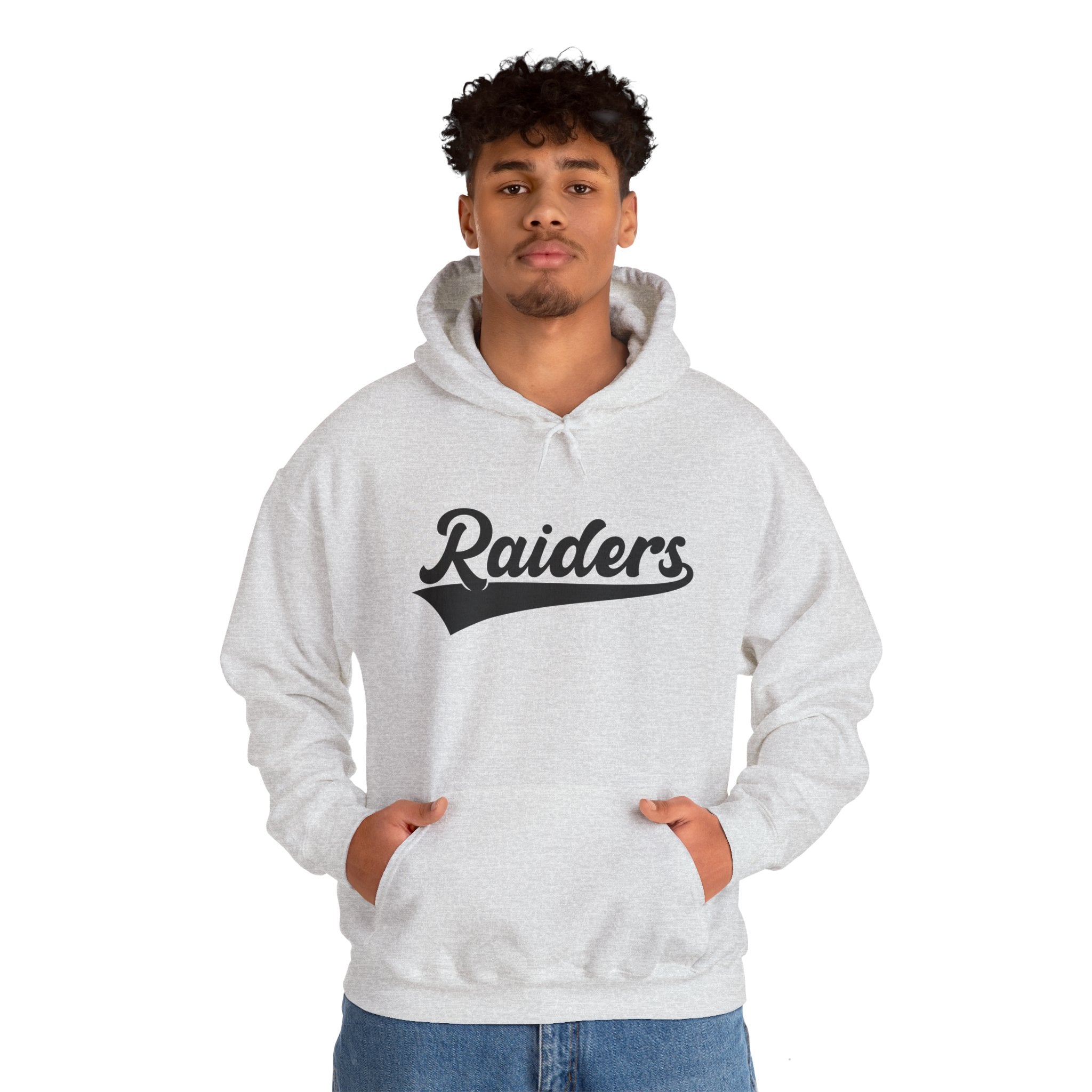 Pure Black Raiders Hoodie - Legendary Fanwear, Football Raiders Hoodie, Bold and Dominant, Ultimate Game-Day Gear, Football