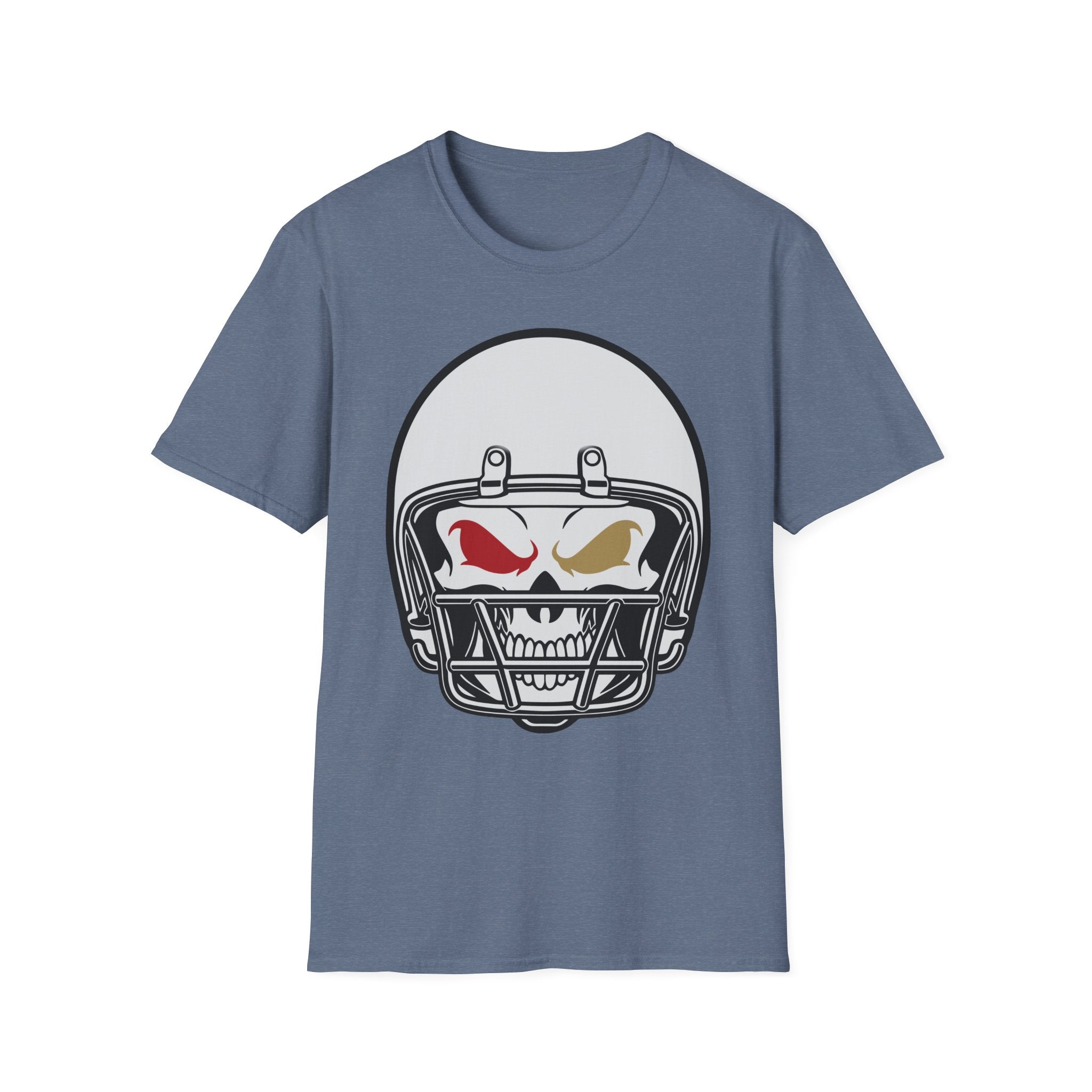 SF Football Skull Helmet T-Shirt - Unique Fan Apparel, Football Team Tee, Game Day Shirt, Sporty Top, Men's Women's Clothing