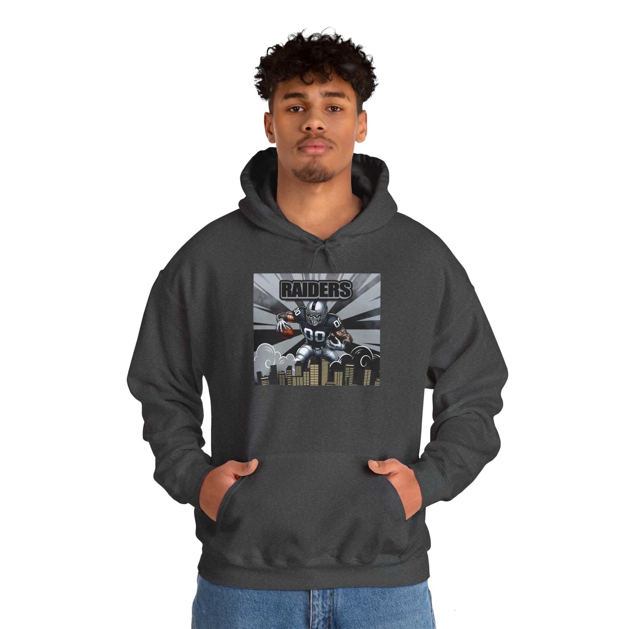 City Warrior Raiders Hoodie, Skyline Power Edition, Touchdown Raiders Hoodie, Unisex Hoodies, Raiders Football Fan Hoodie