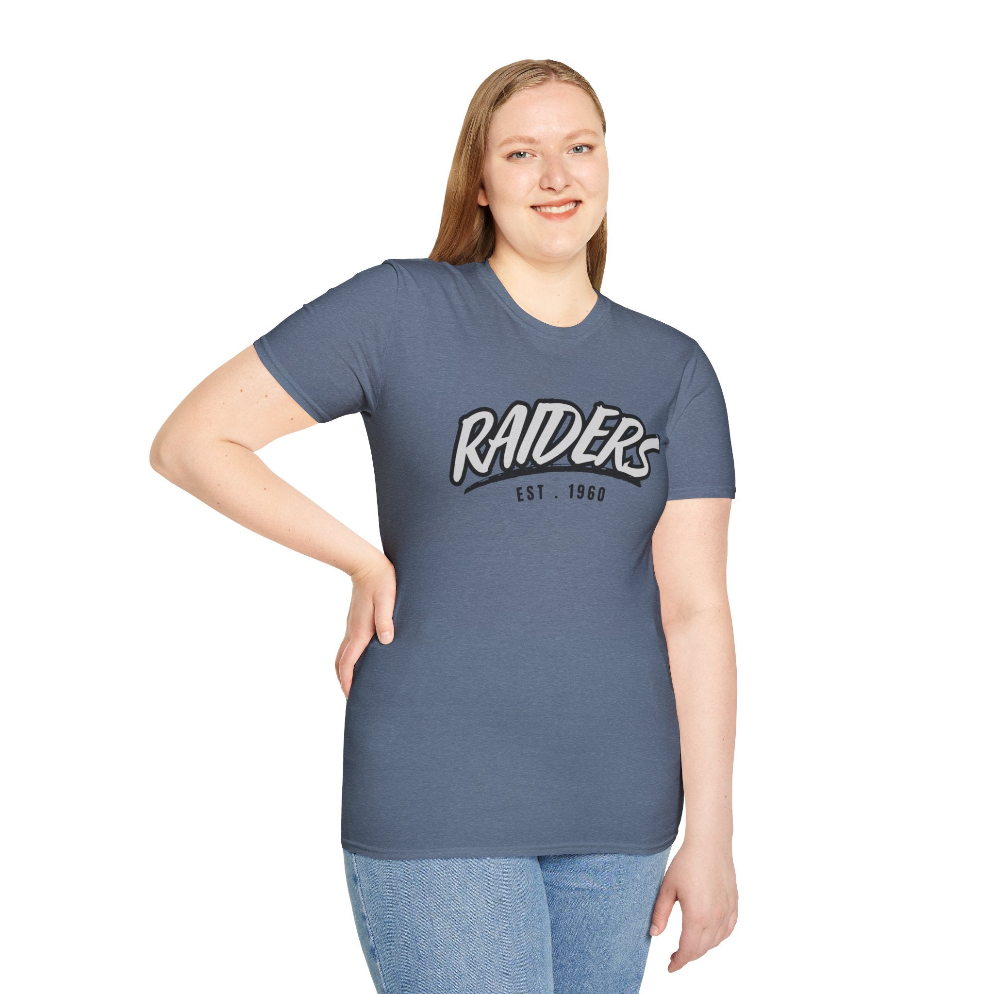 Football Shirt Unisex Softstyle T-Shirt, Football Fan Tee, Team Raiders Football Gift, Sports Fan Apparel, Game Day Shirt