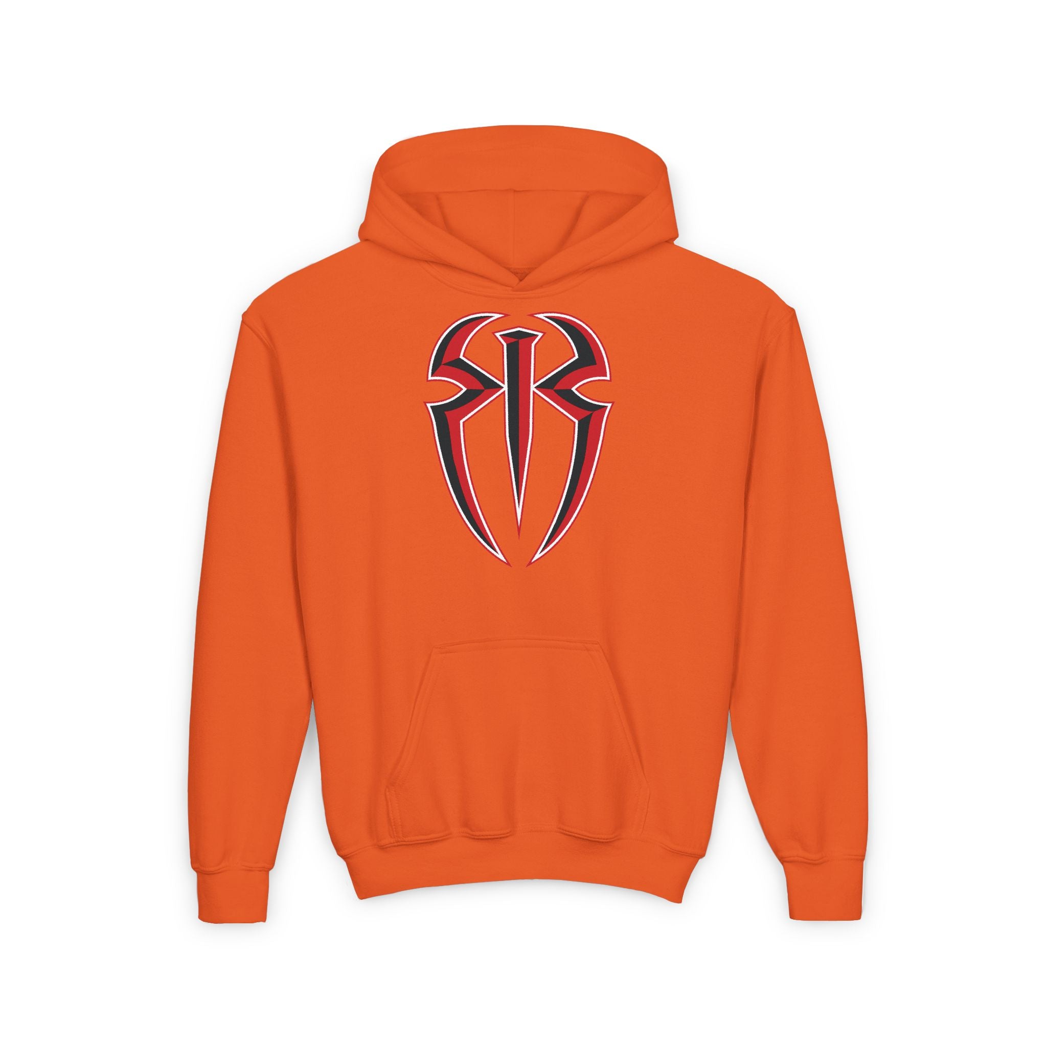 Roman Reigns Black Red Shirt Design, Sports Fan Kids Hoodies - Youth Heavy Blend Hooded Sweatshirt, Unisex, Gift for Her-Him, Casual Outwear