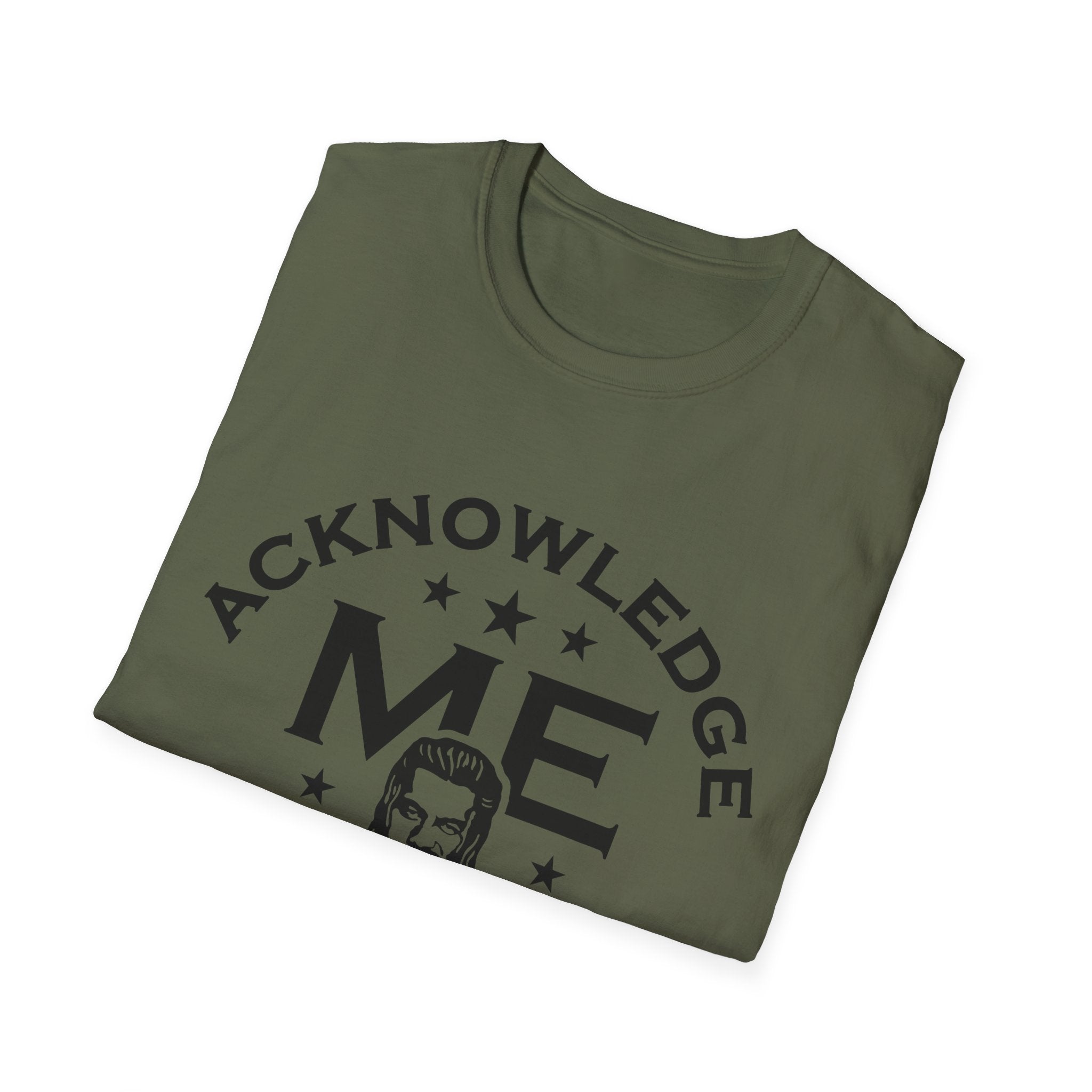 Roman Reigns Unisex Softstyle T-Shirt, Acknowledge Me Wrestling Fan Shirt, Gift, Wrestling Apparel, Roman Reigns Fan Tee