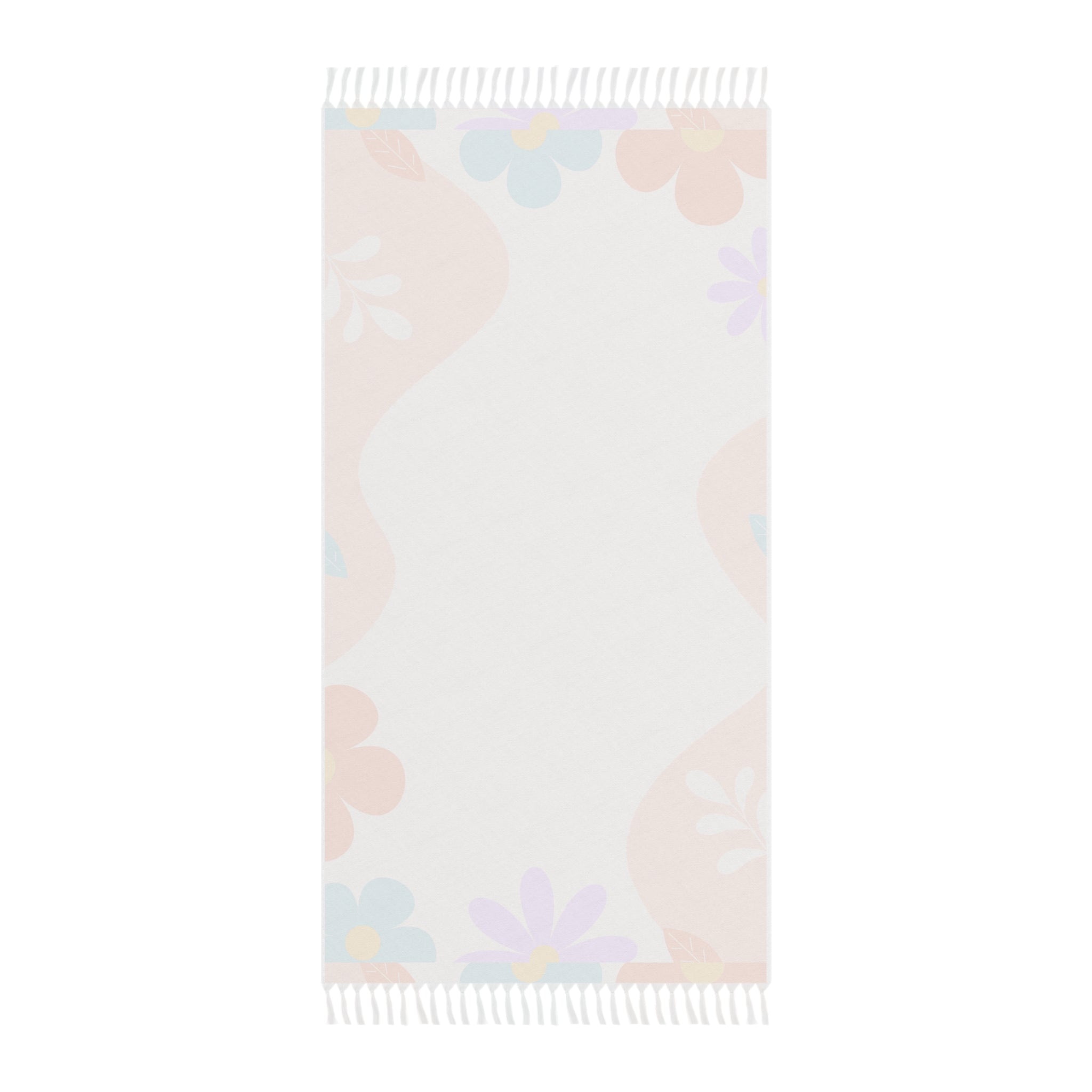 Colorful Pastel Flower Boho Beach Cloth, Stylish Gift for Her, Trendy Sarong, Summer Wrap, Beach Cover-Up, Bohemian Scarf