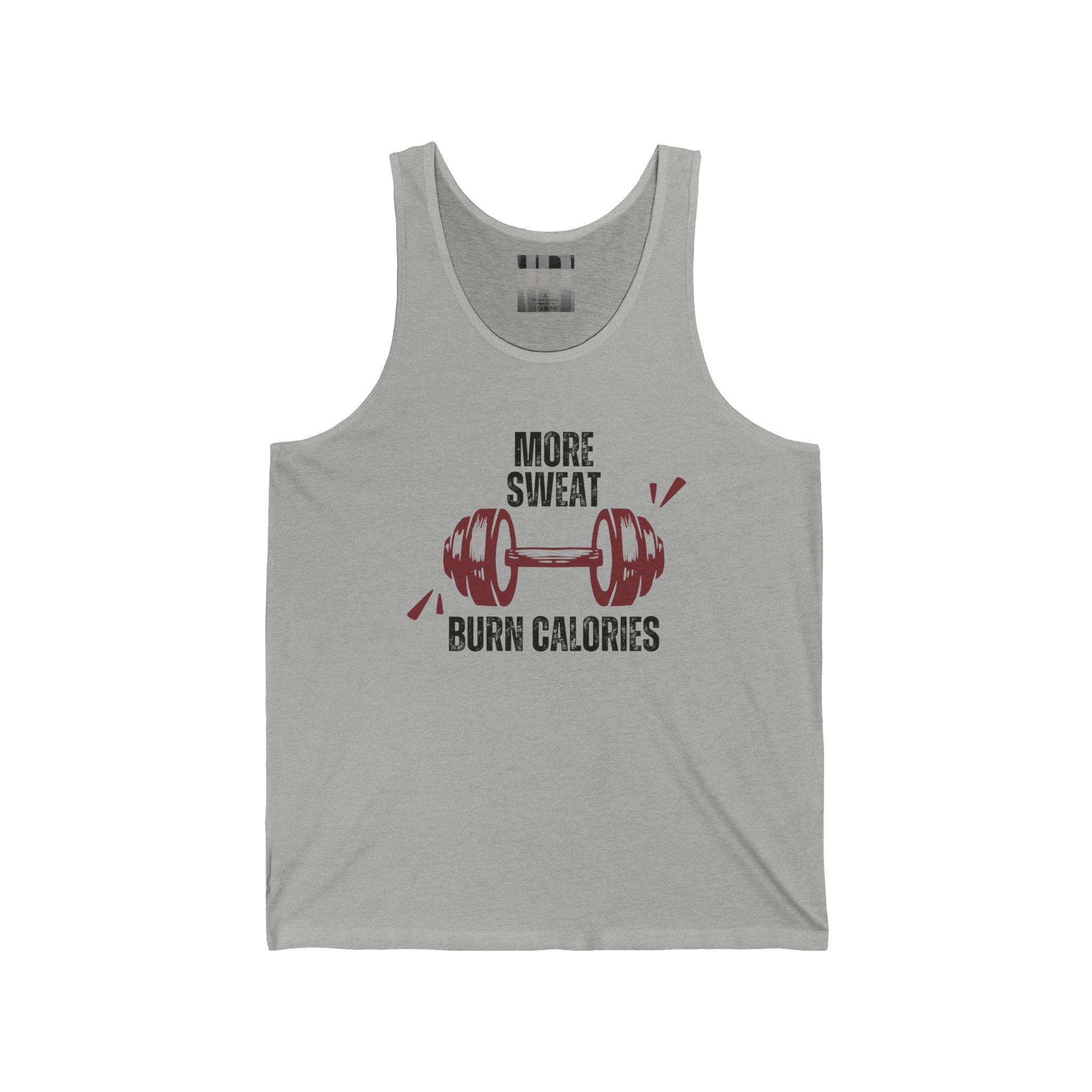 No More Sweat, Burn Calories, Gym Dudes Tank Top, Workout Sleeveless Shirt, Fitness Muscle Tee, Athletic Unisex Jersey Tank, Bodybuilding Tank, Exercise Vest