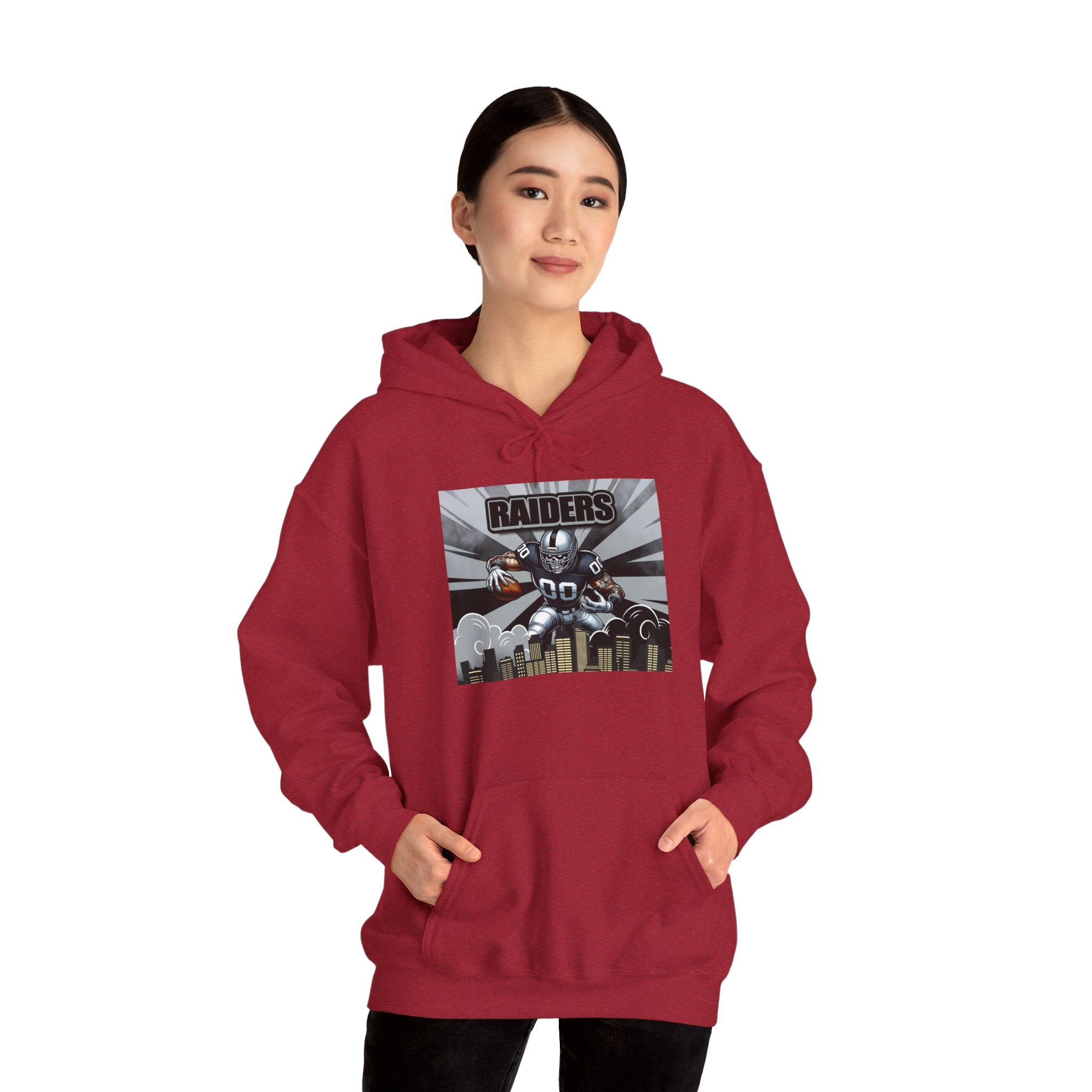 City Warrior Raiders Hoodie, Skyline Power Edition, Touchdown Raiders Hoodie, Unisex Hoodies, Raiders Football Fan Hoodie