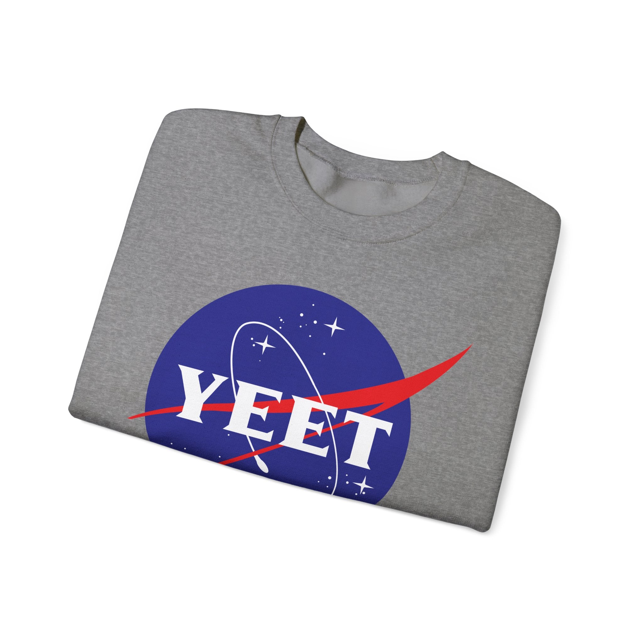 Yeet Nasa Sweatshirt Design, Sports Sweatshirt, Wrestling Fan Unisex Sweatshirt - Gift for Him or Her, Casual Outwear, Heavy Blend Crewneck Sweatshirt