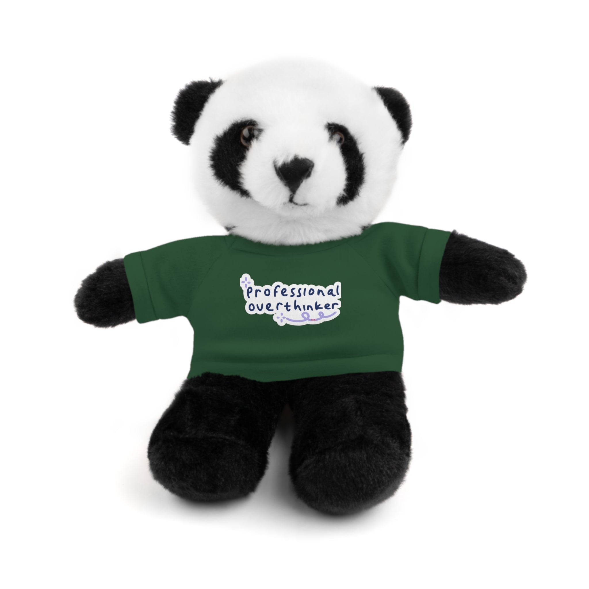 Bunny Plushy, Funny Professional Overthinker, Stuffed Animals Shirt Printed, Suitable for Soft Valentine's Day Gift