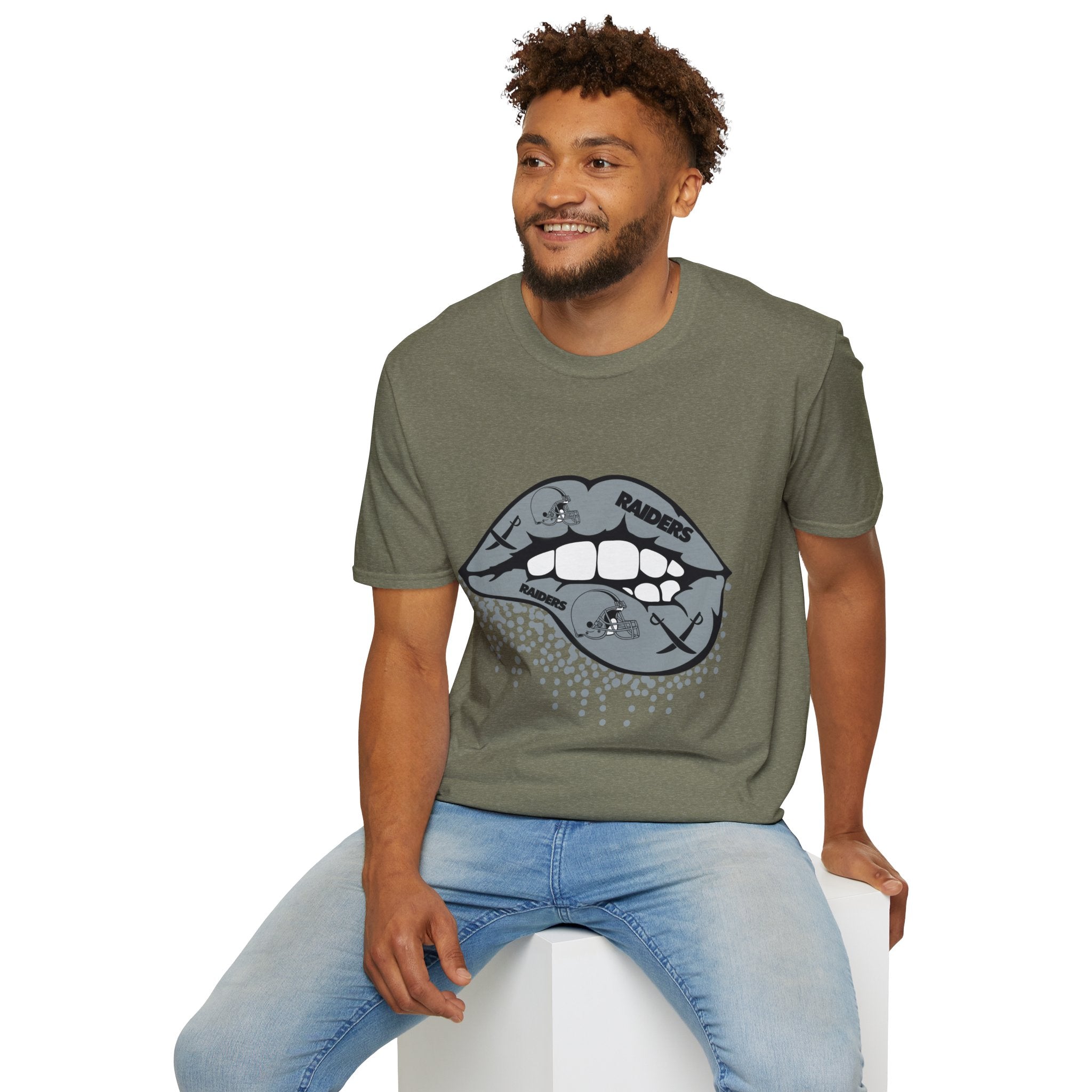 Lip Bite Raiders Unisex T-Shirt -Vintage Inspired Tee, Classic Shirt, Football Fan Shirt, Team Sports Top, Soft Cotton Jersey
