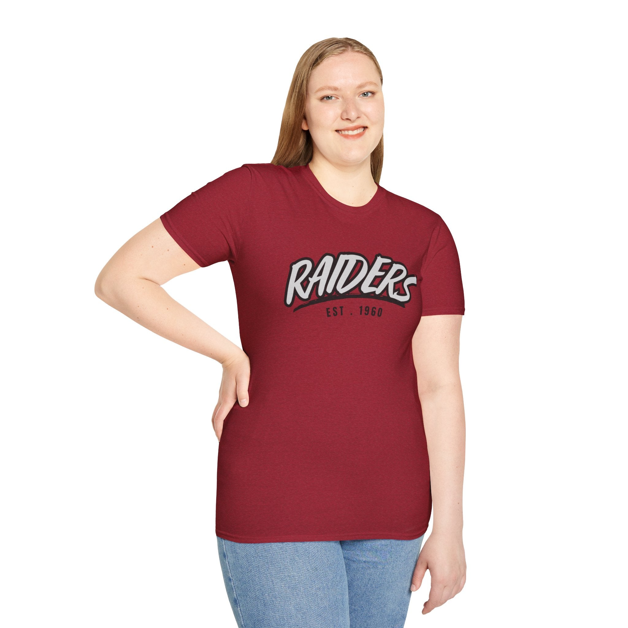 Football Shirt Unisex Softstyle T-Shirt, Football Fan Tee, Team Raiders Football Gift, Sports Fan Apparel, Game Day Shirt