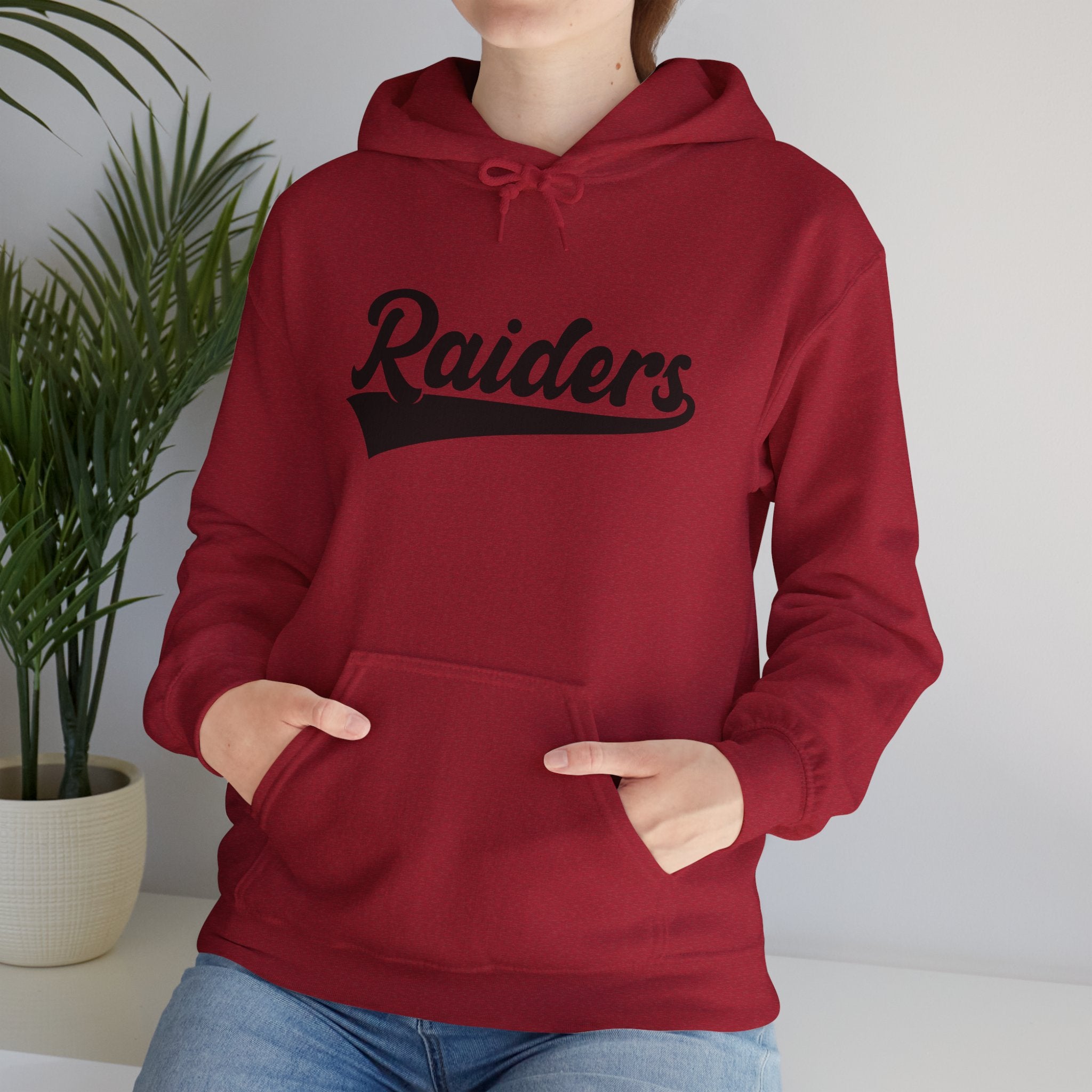Pure Black Raiders Hoodie - Legendary Fanwear, Football Raiders Hoodie, Bold and Dominant, Ultimate Game-Day Gear, Football