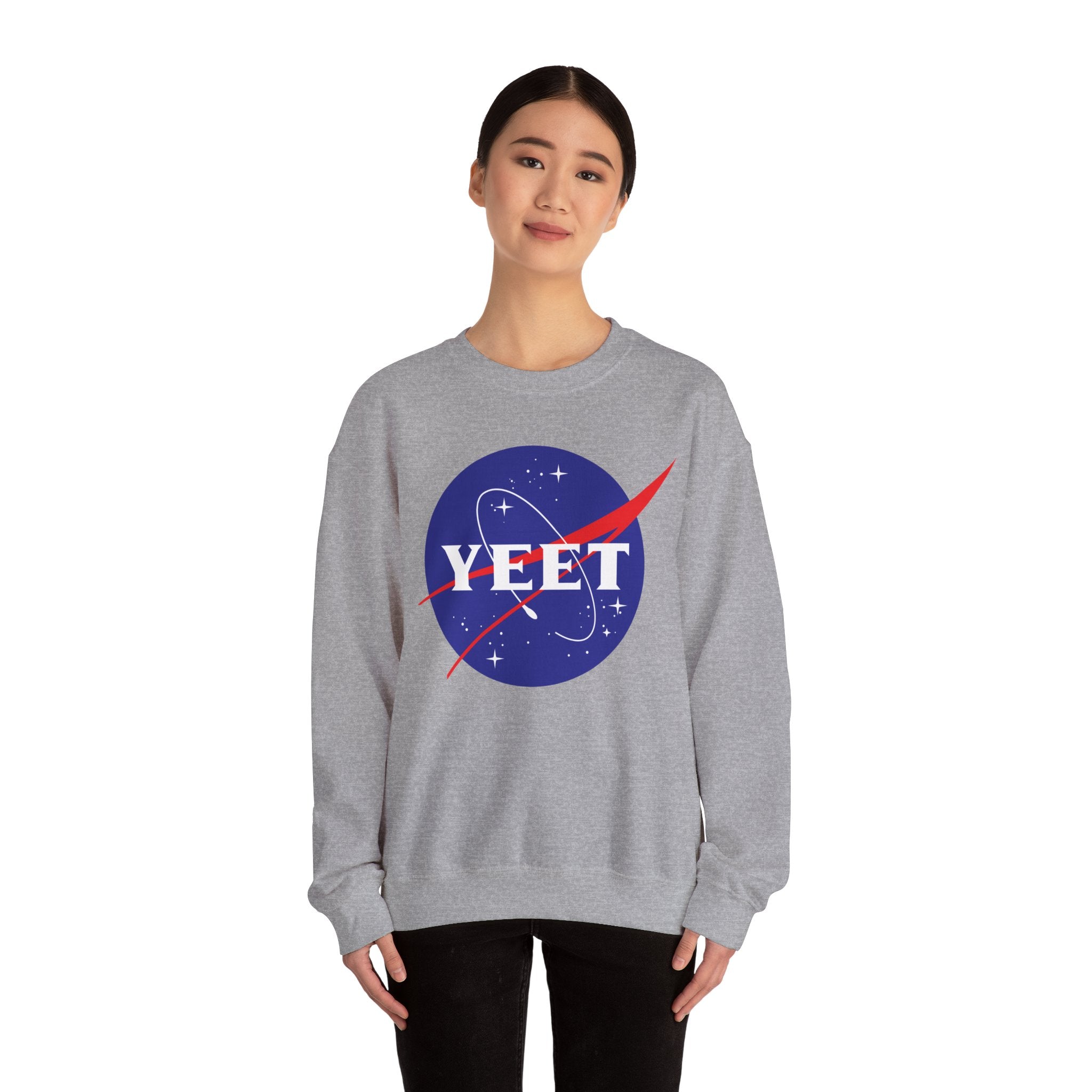 Yeet Nasa Sweatshirt Design, Sports Sweatshirt, Wrestling Fan Unisex Sweatshirt - Gift for Him or Her, Casual Outwear, Heavy Blend Crewneck Sweatshirt