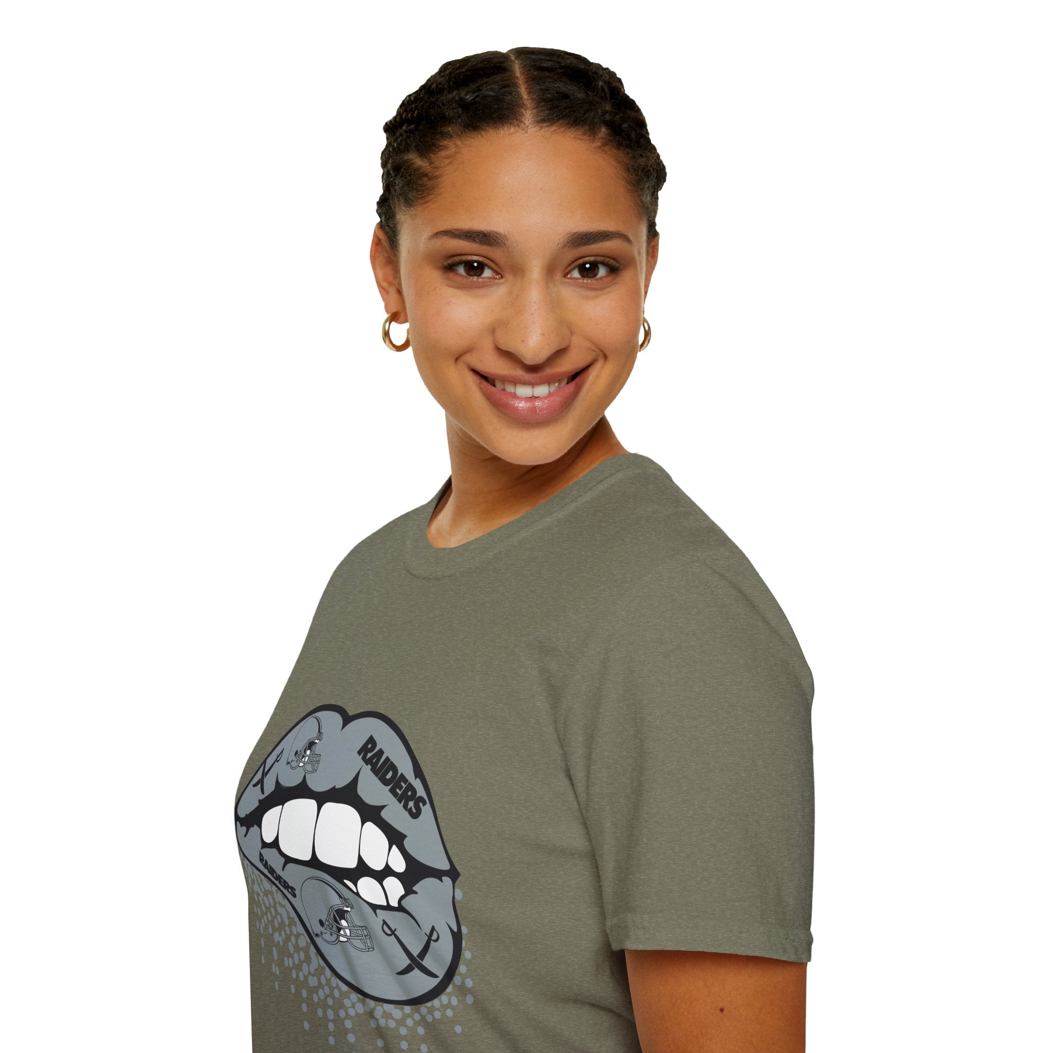 Lip Bite Raiders Unisex T-Shirt -Vintage Inspired Tee, Classic Shirt, Football Fan Shirt, Team Sports Top, Soft Cotton Jersey