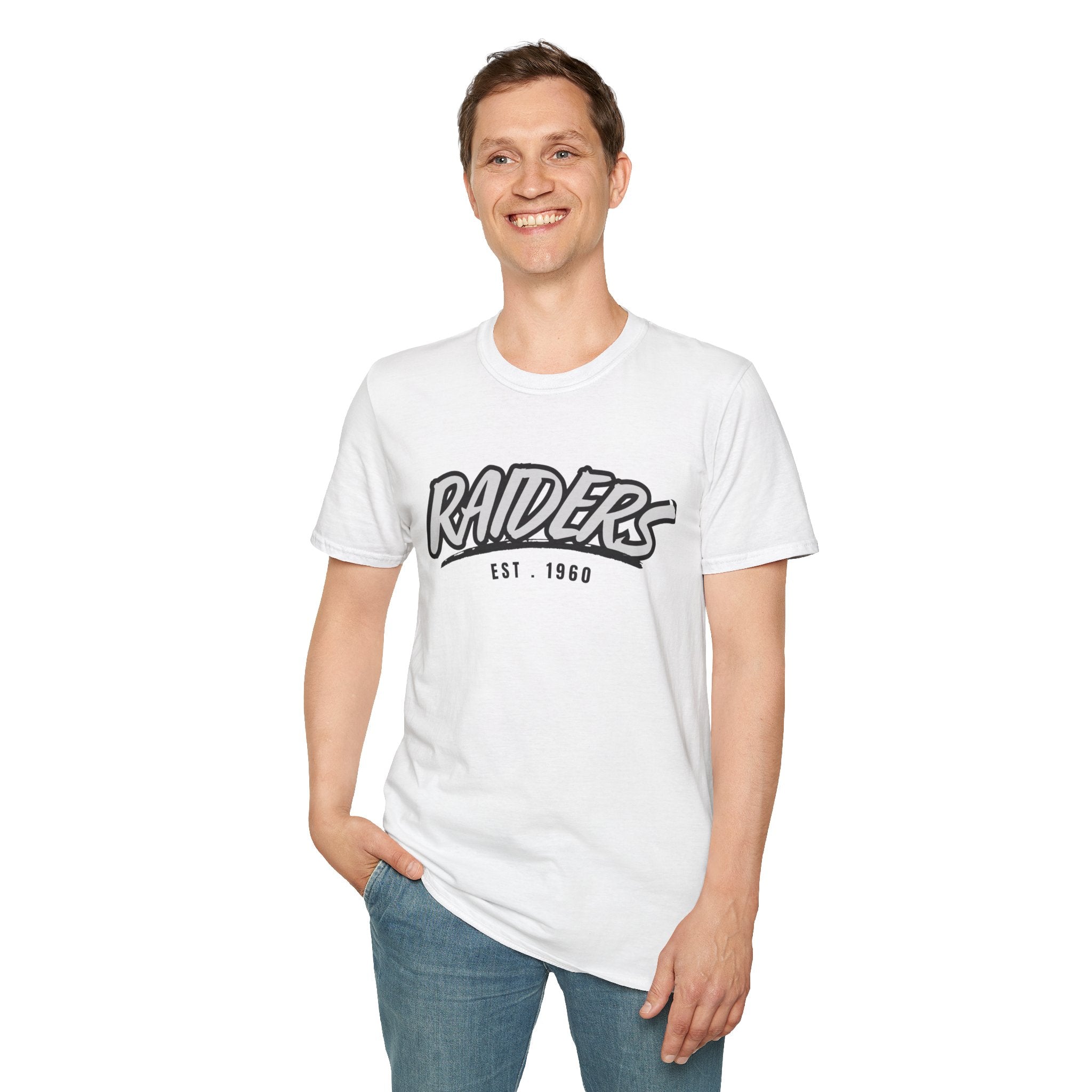 Football Shirt Unisex Softstyle T-Shirt, Football Fan Tee, Team Raiders Football Gift, Sports Fan Apparel, Game Day Shirt