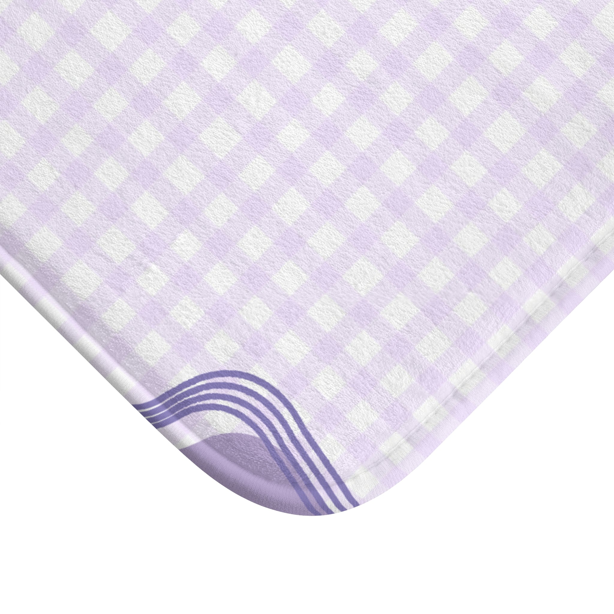 Purple Pattern Memory Foam Microfiber Bath Mat - Extra Soft Non-Slip Plush Rug, Machine Washable, Bathroom Floor, Tub & Shower